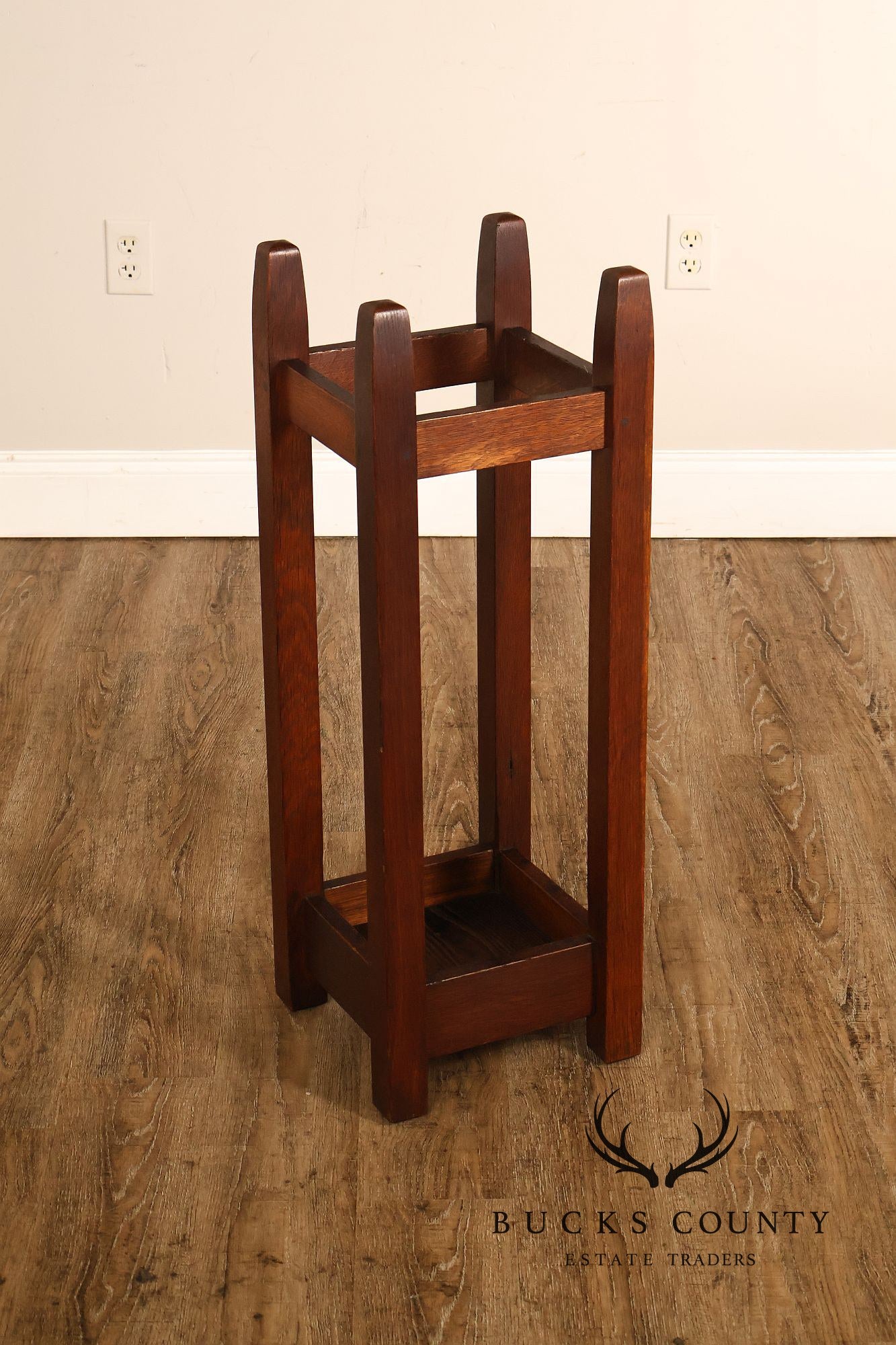 Gustav Stickley Arts And Crafts Oak Umbrella Stand model #54