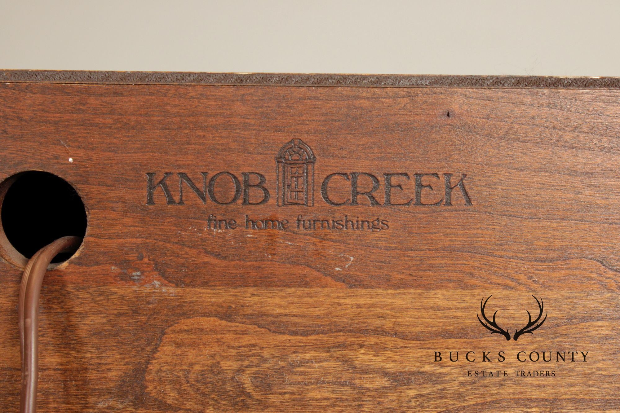 Knob Creek Traditional Cherry Narrow Curio Display Cabinet