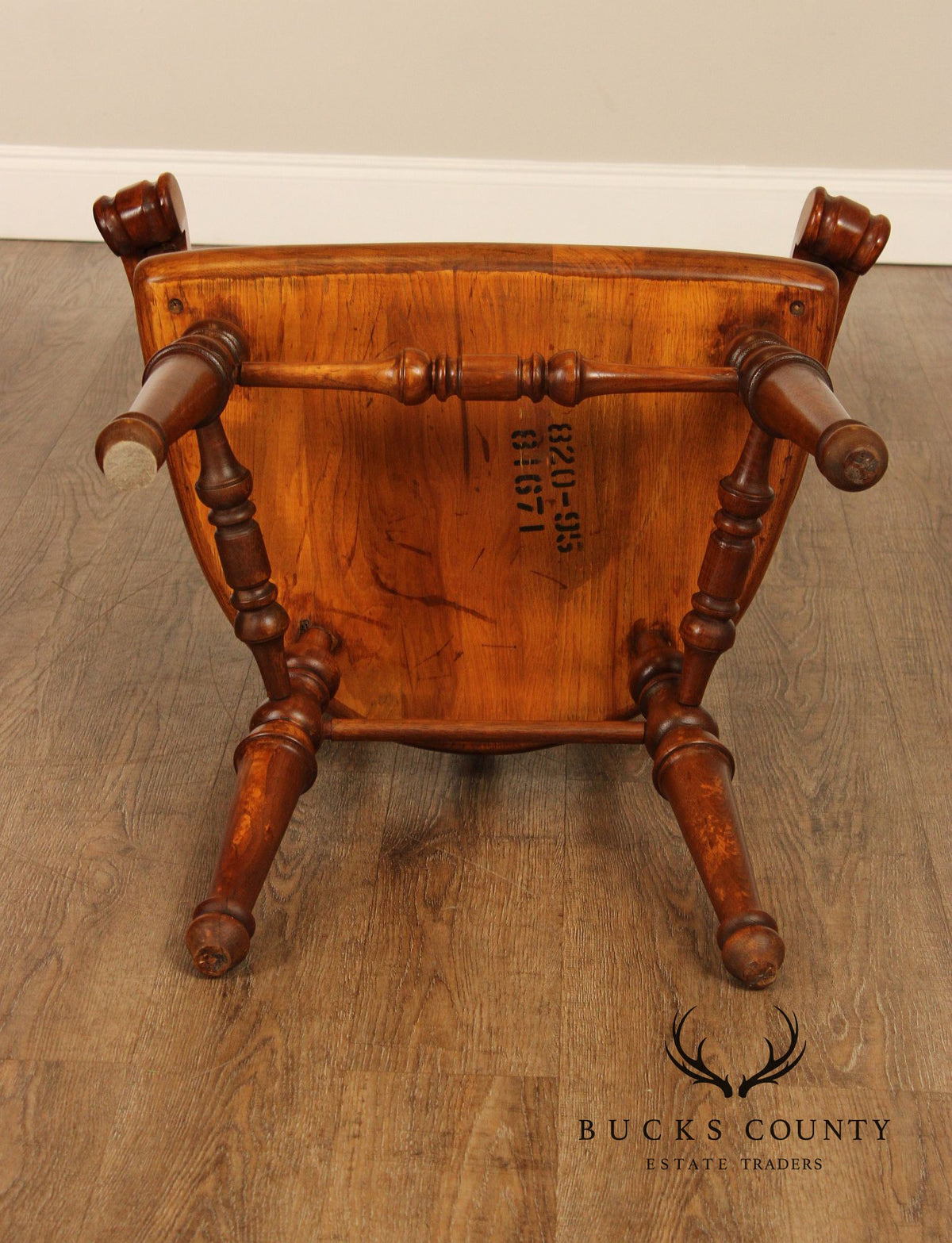 English Traditional Style Set of Four Oak Dining Armchairs
