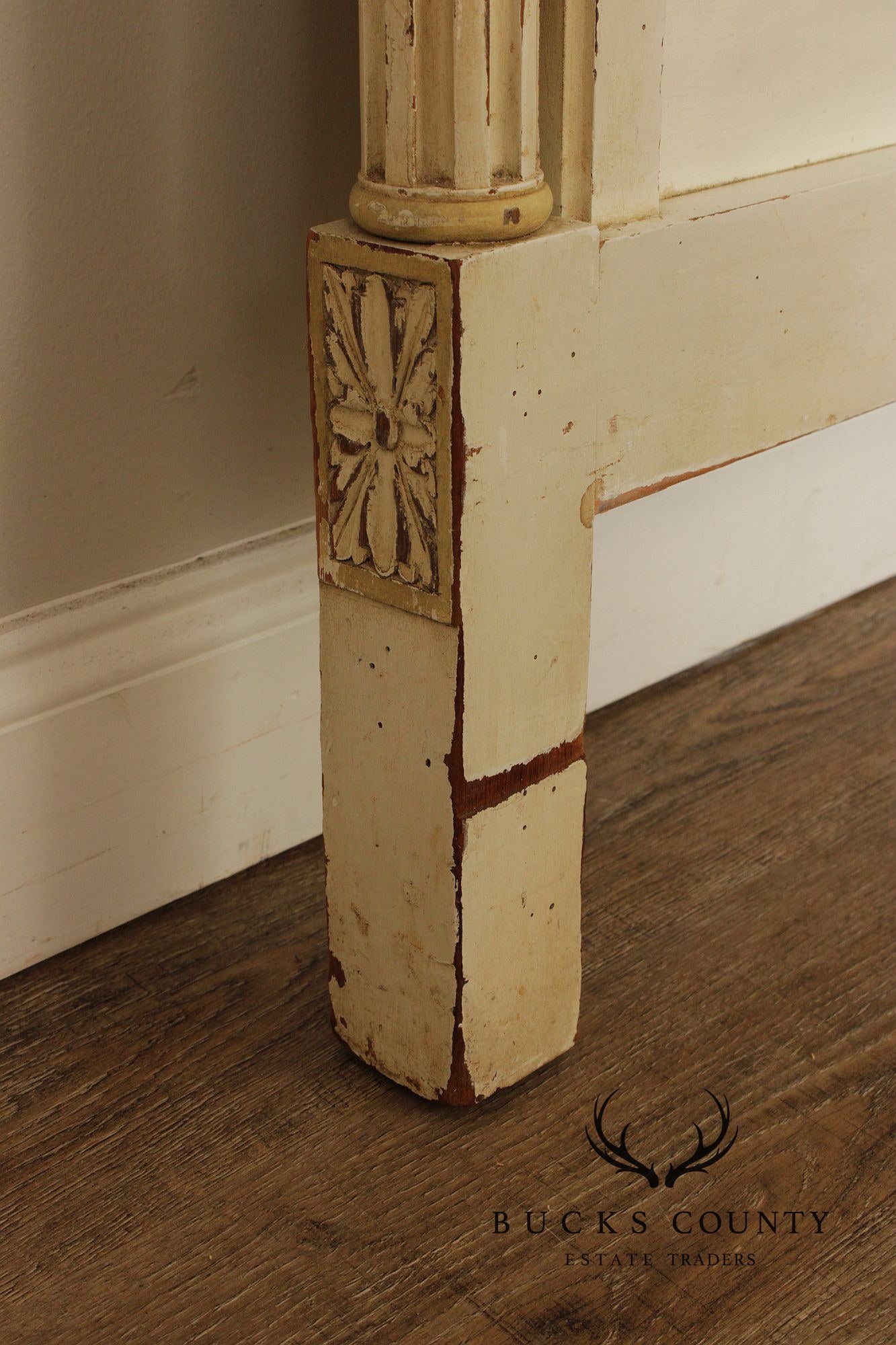 French Louis XVI Style Upholstered King Headboard