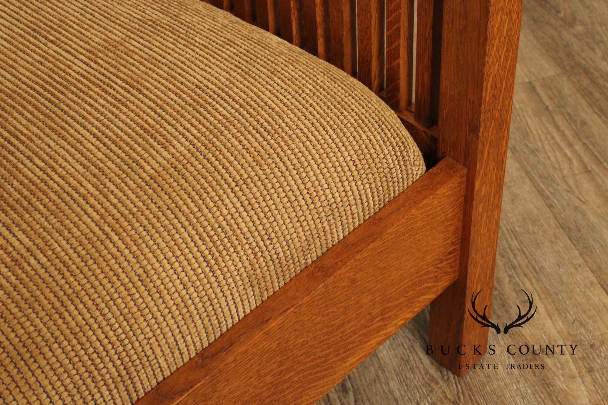 Stickley Mission Collection Oak Spindle Settle