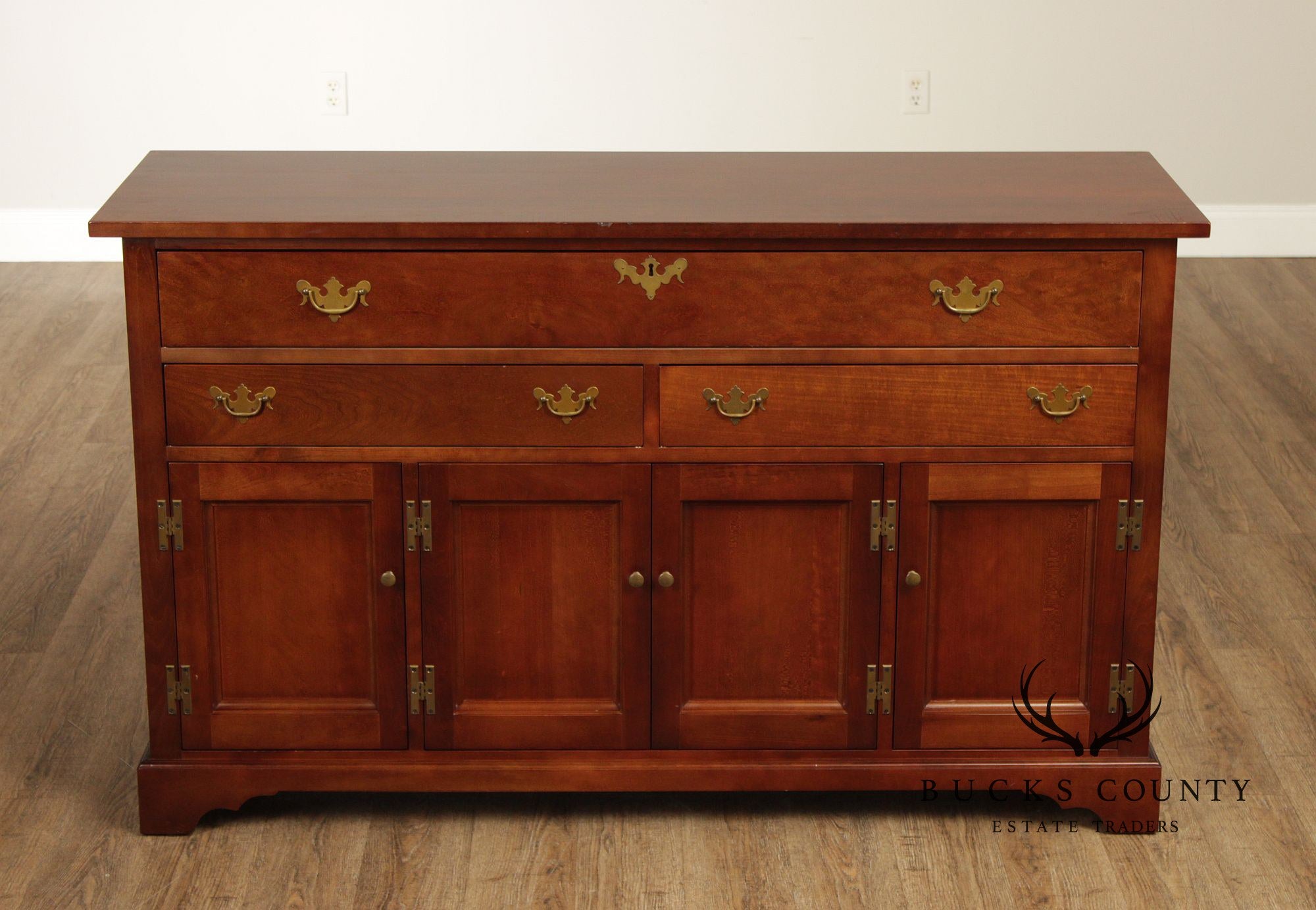 E.A. Clore Sons Cherry Colonial Style Sideboard Buffet
