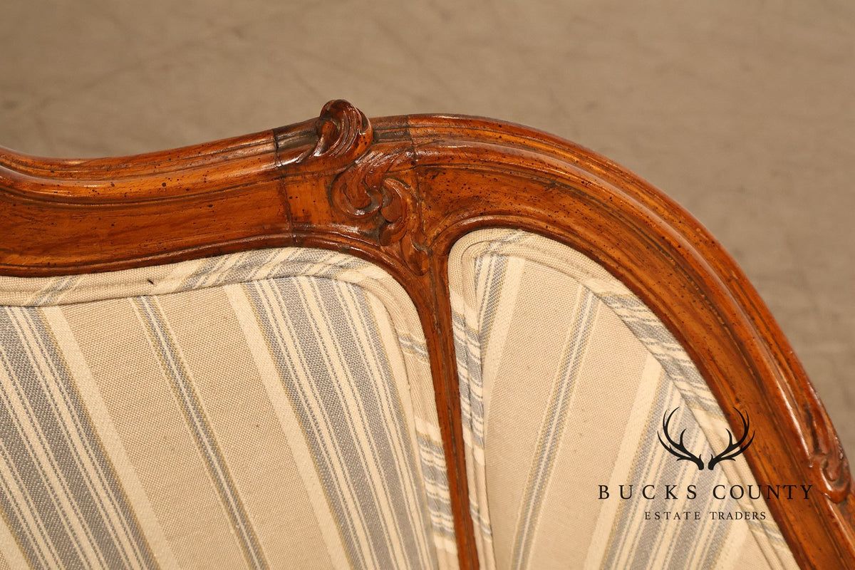 French Louis XV Style Carved Loveseat Settee