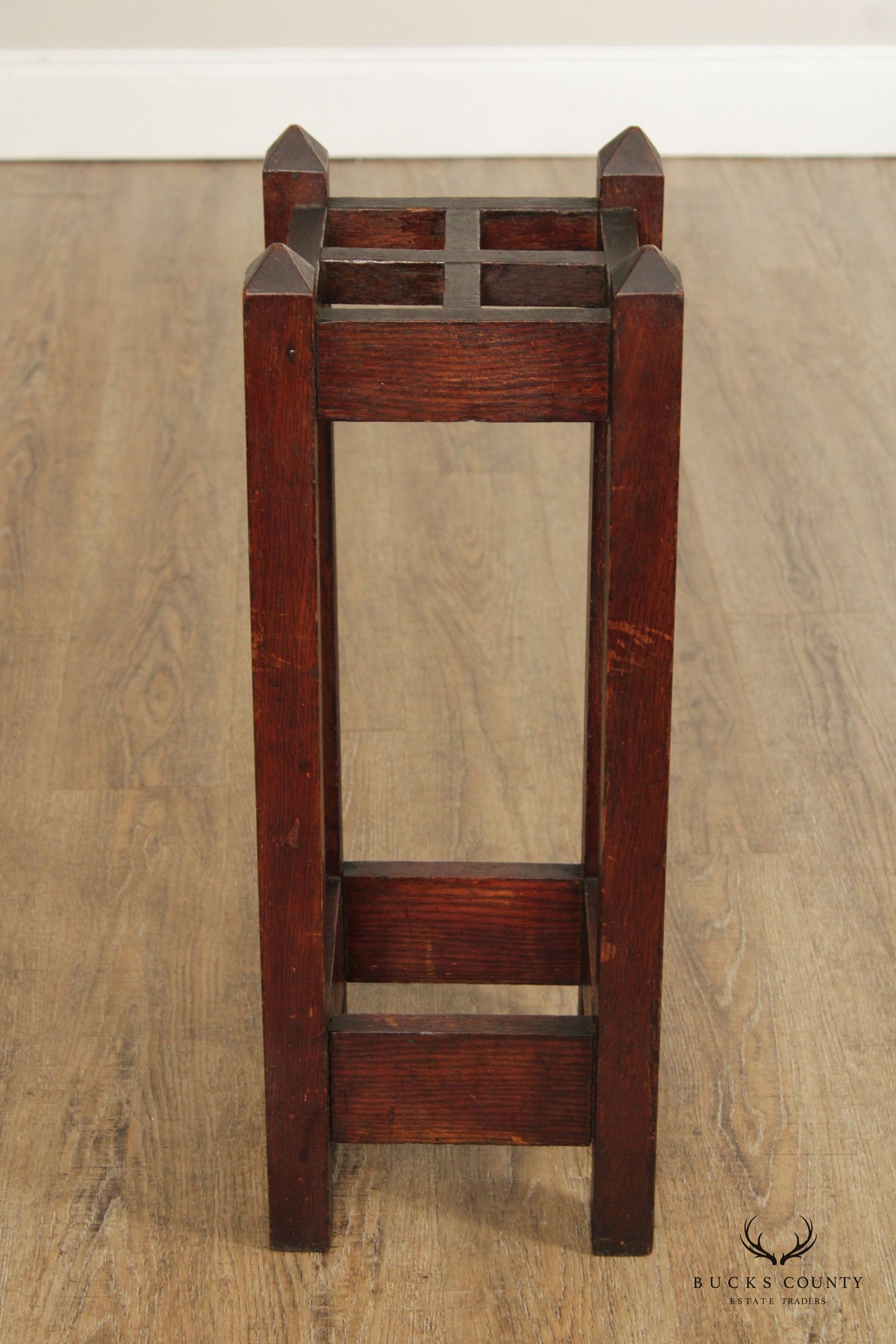 Antique Mission Oak Umbrella Stand