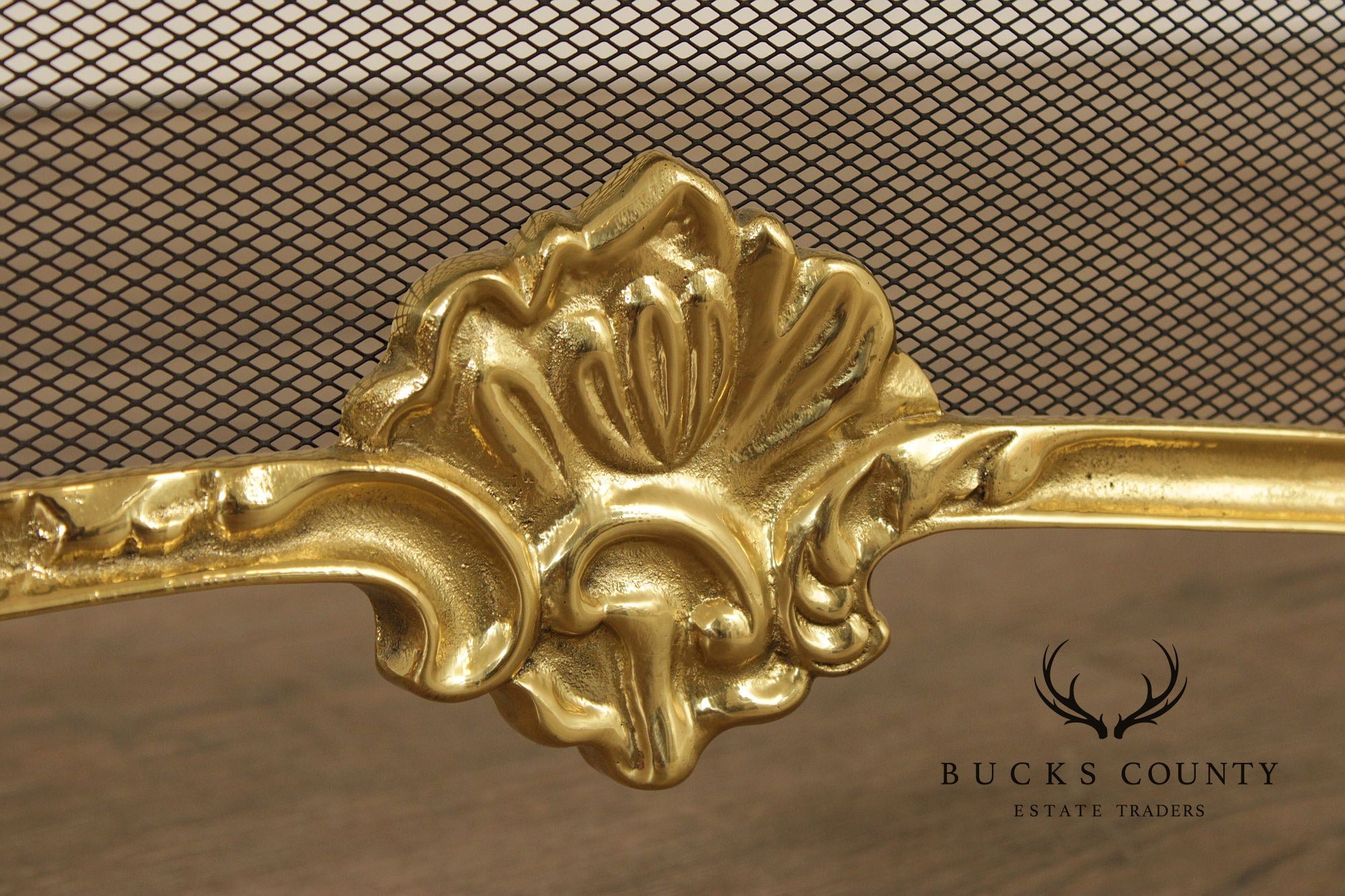 Rococo Style Quality Brass Fireplace Screen
