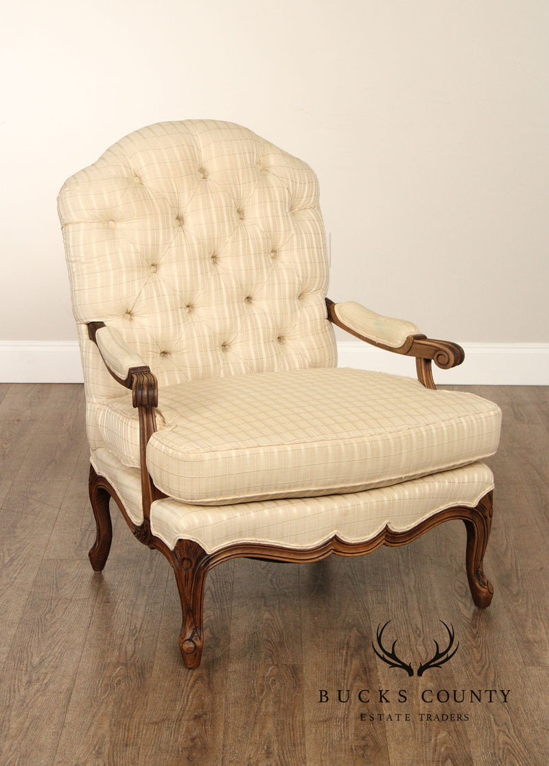 French Louis XV Style Pair of Fauteuil Armchairs