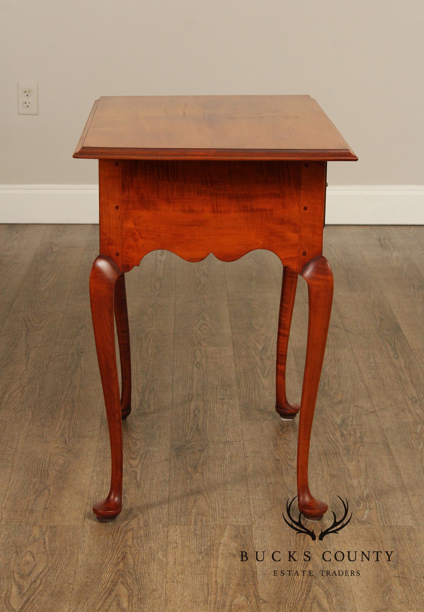 Eldred Wheeler Queen Anne Style Tiger Maple Lowboy