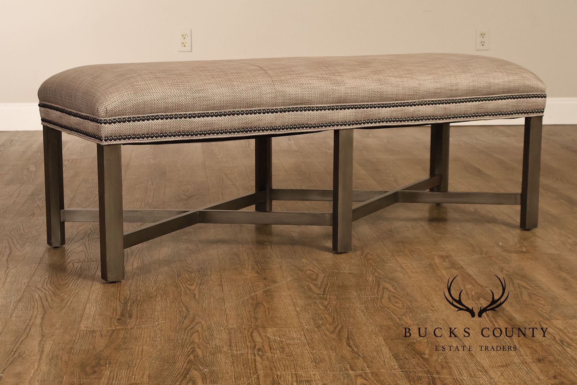 Ethan Allen Lyle Contemporary Upholstered Bench