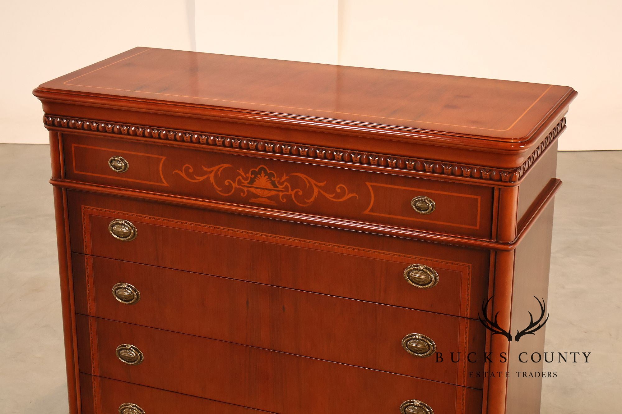 Edwardian Style Inlaid Mahogany Chest of Drawers