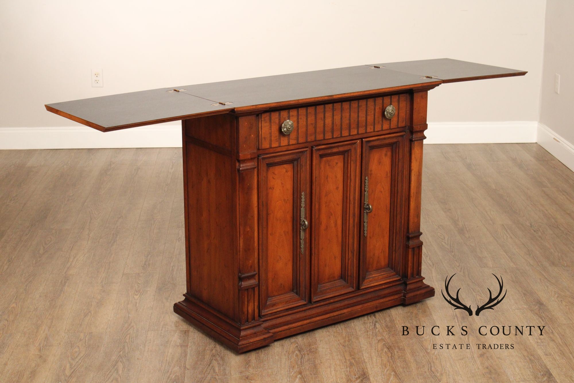 Drexel Italian Renaissance Style Walnut Flip Top Server