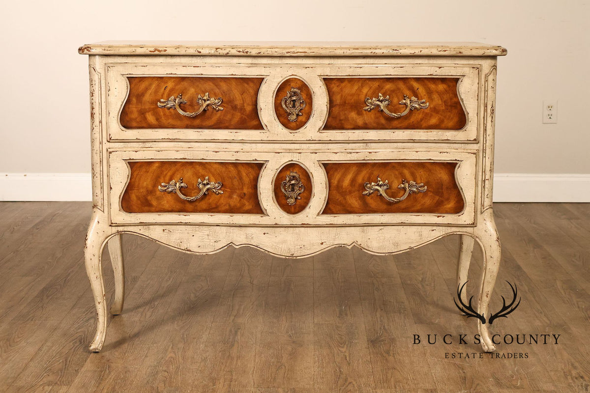 Theodore Alexander French Louis XV Style Painted Commode