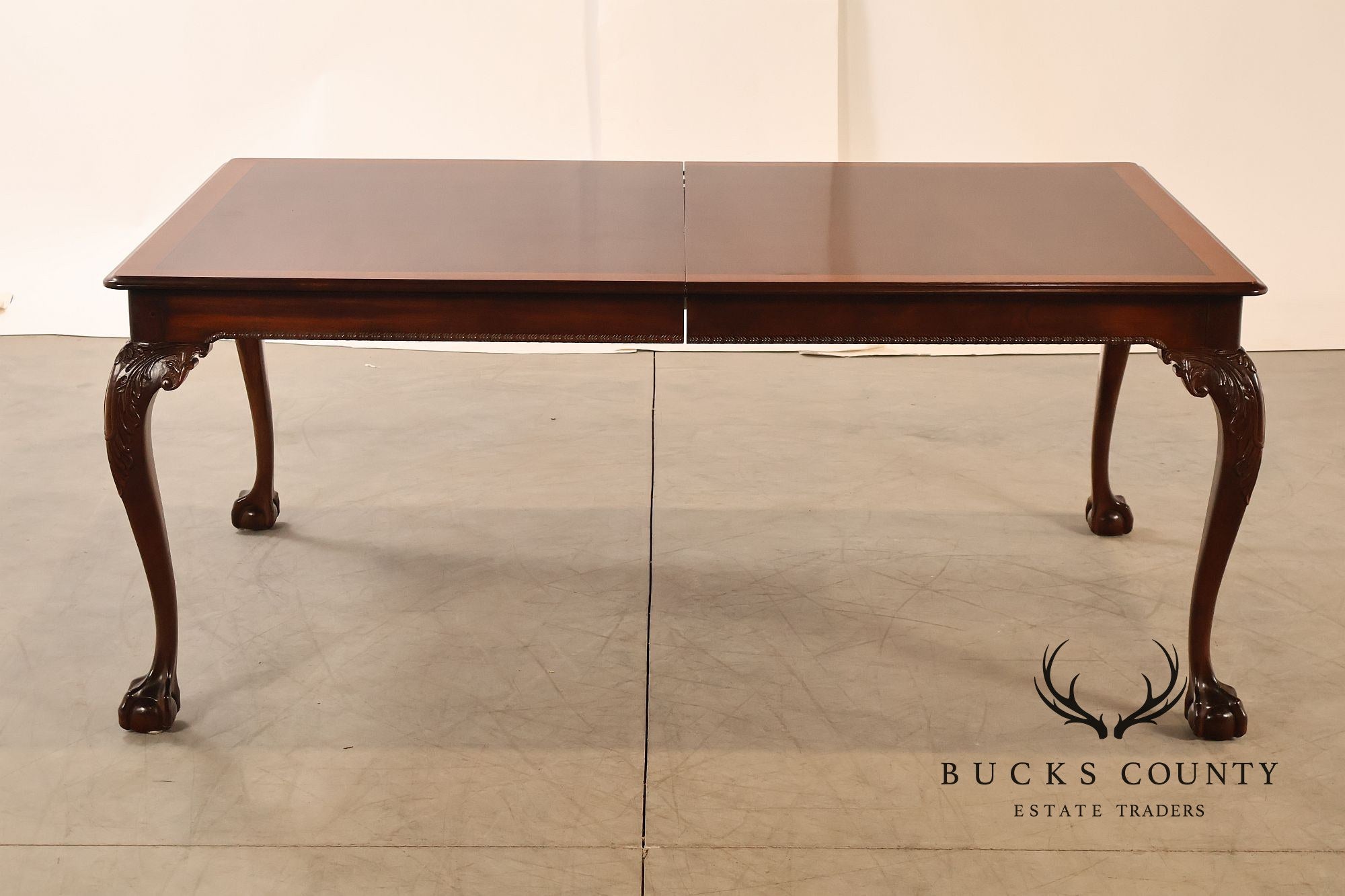 Stickley Chippendale Style Mahogany Expandable Dining Table