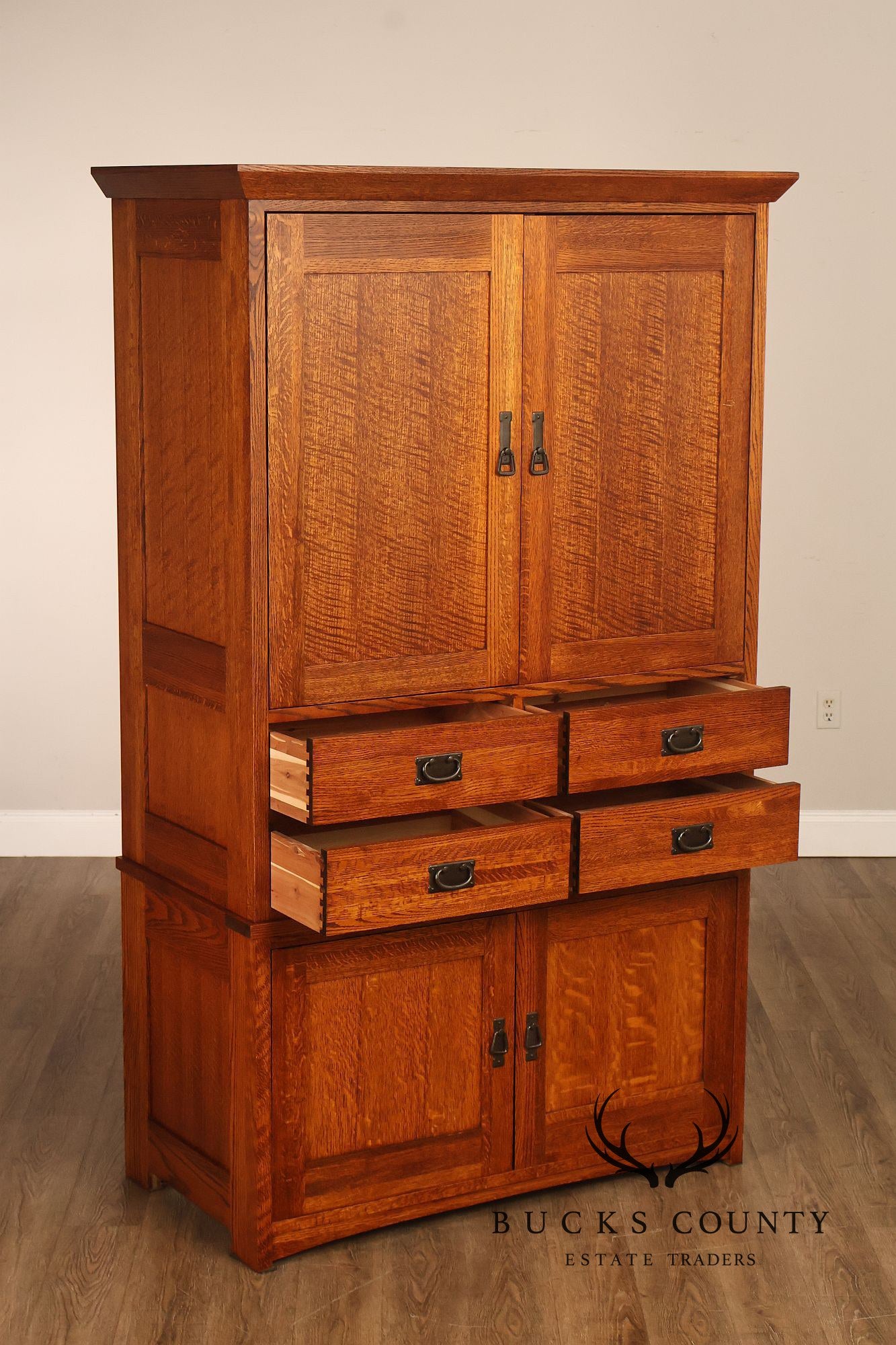 Michaels For Restoration Hardware Arts & Crafts Mission Oak Entertainment Armoire