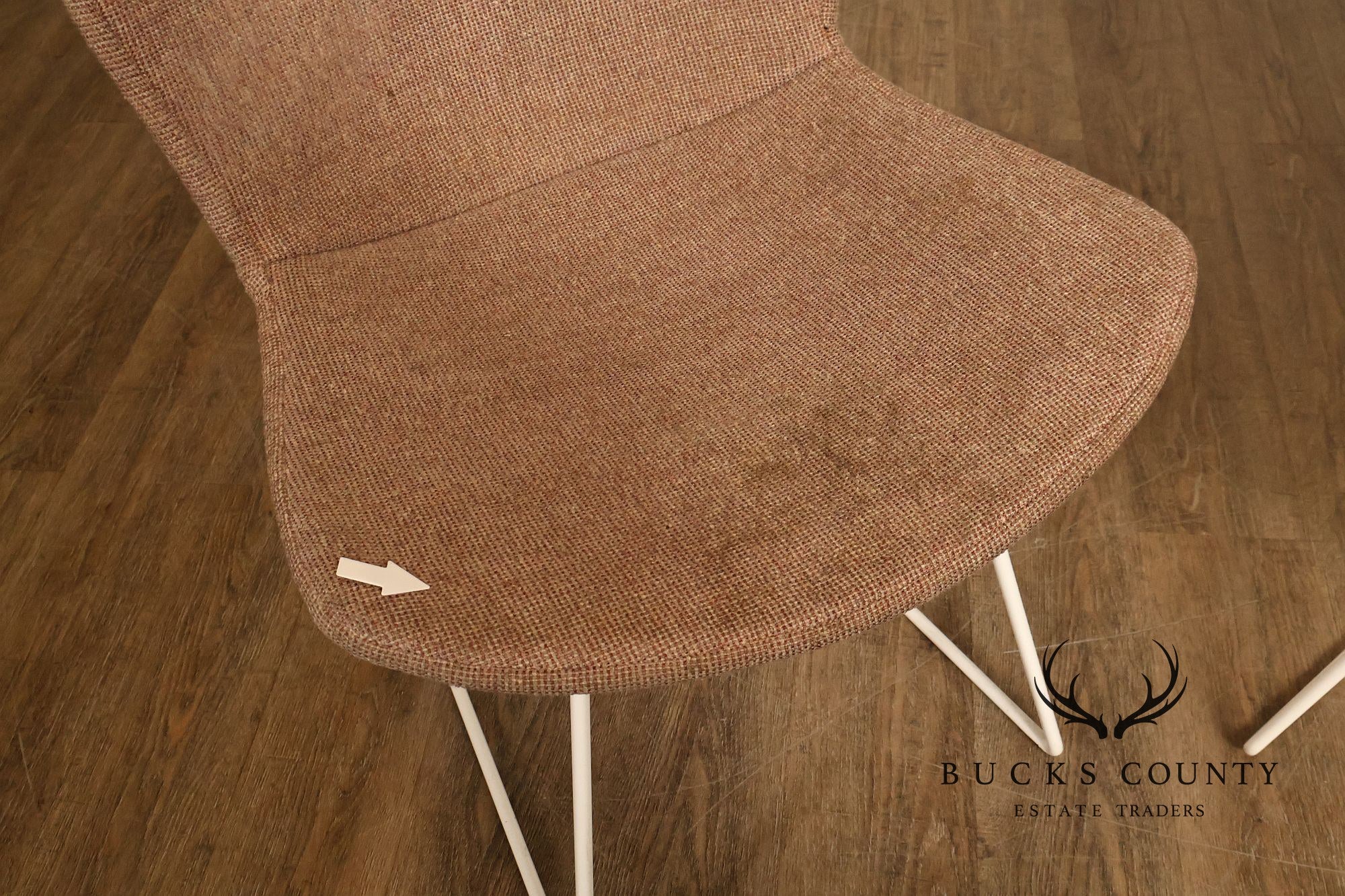 Harry Bertoia For Knoll Pair Of Wire Dining Side Chairs With Full Cushions