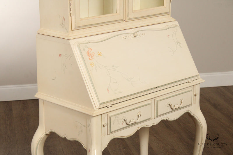 ETHAN ALLEN COUNTRY FRENCH PAINT DECORATED SECRETARY DESK