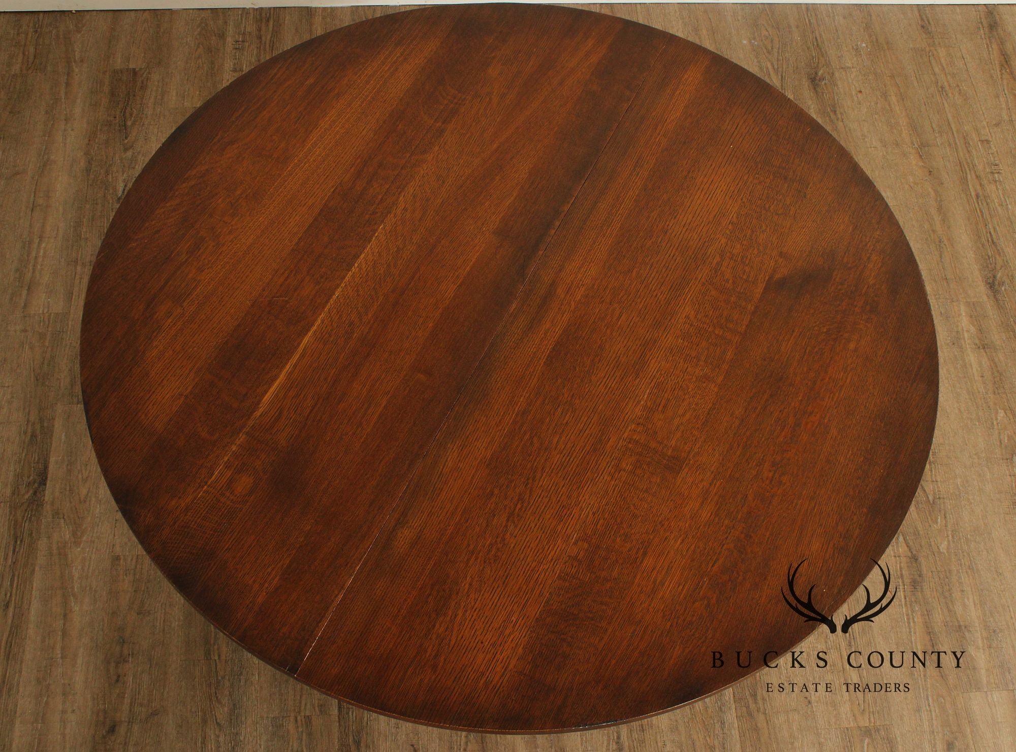 Stickley Mission Collection Oak Round Pedestal Dining Table