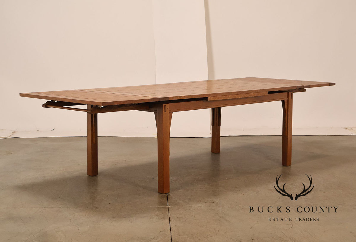 Stickley Mission Collection Oak Draw Top Extension Dining Table