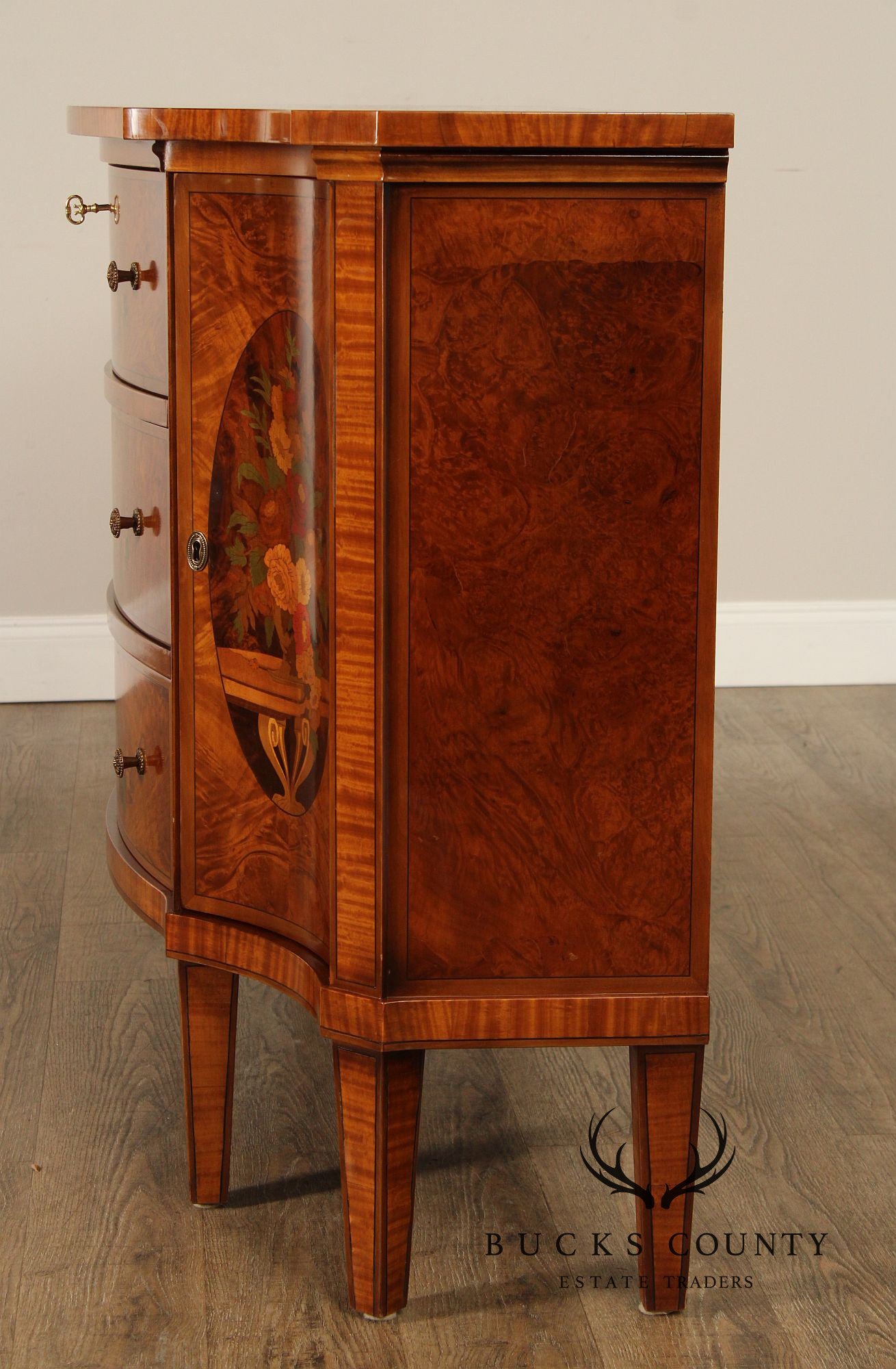 Italian Neoclassical Style Marquetry Inlaid Sideboard Server