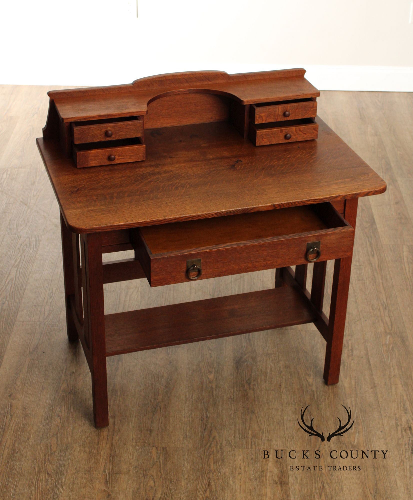 Stickley Brothers Antique Mission Oak Postcard Writing Desk