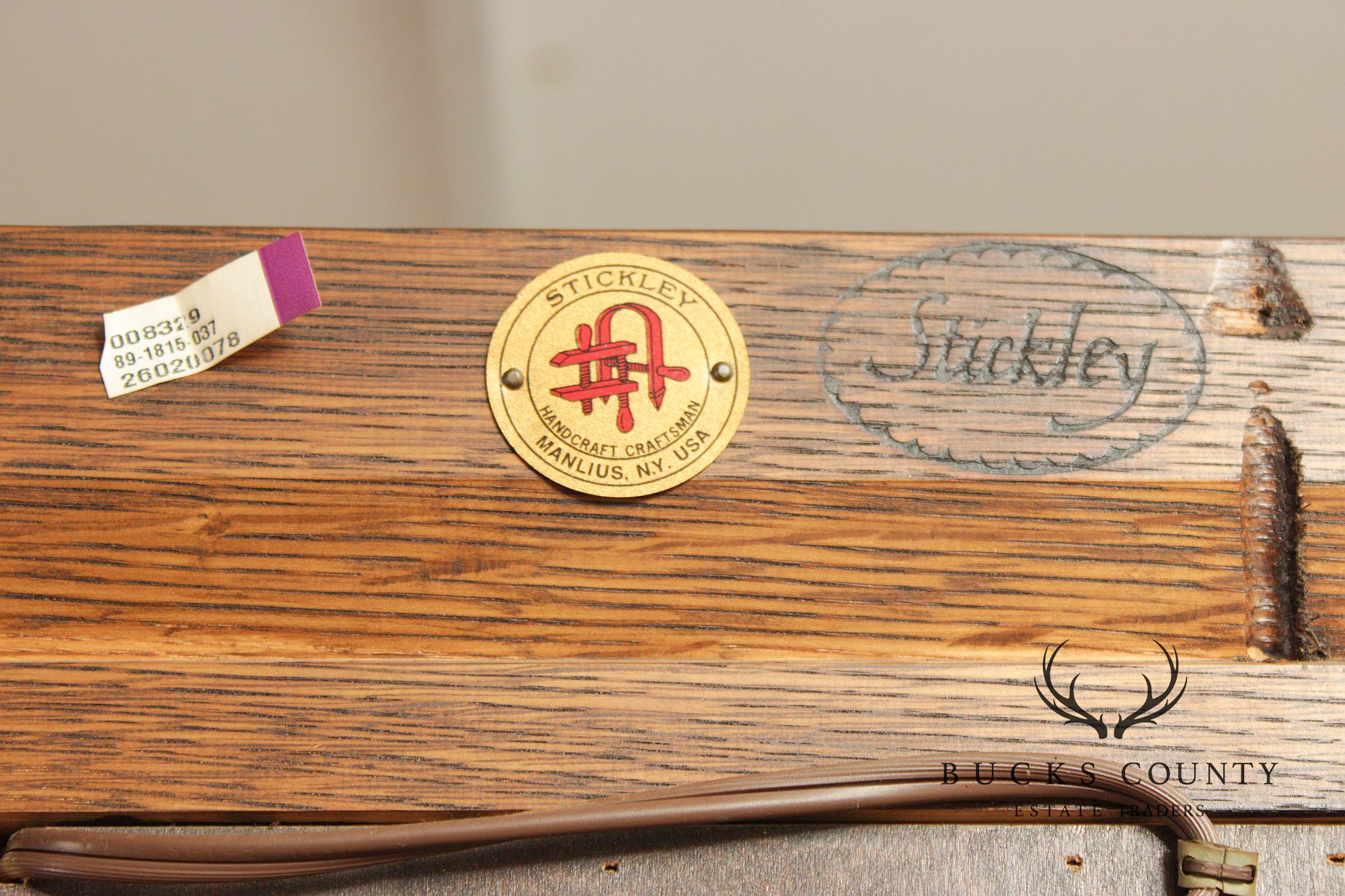 Stickley Mission Collection Oak Lighted Display Cabinet