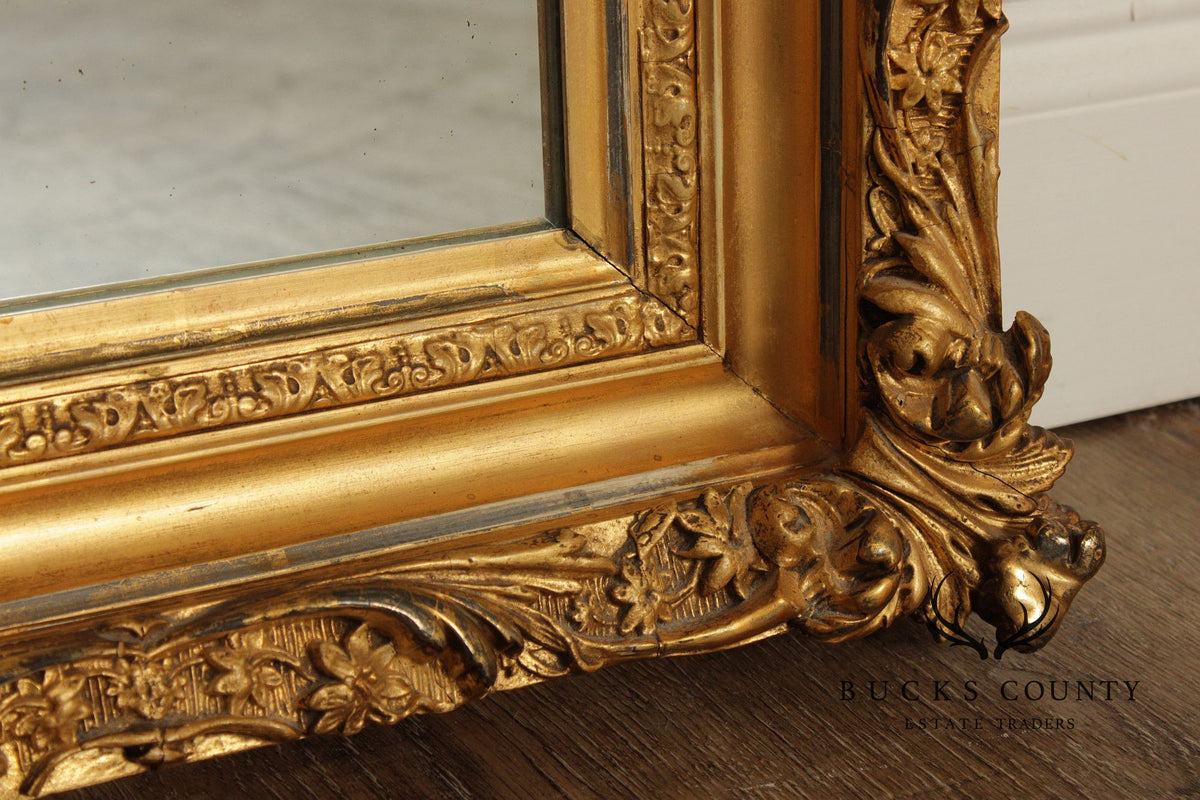C. A. Greenig Antique Rococo Style Giltwood Wall Mirror