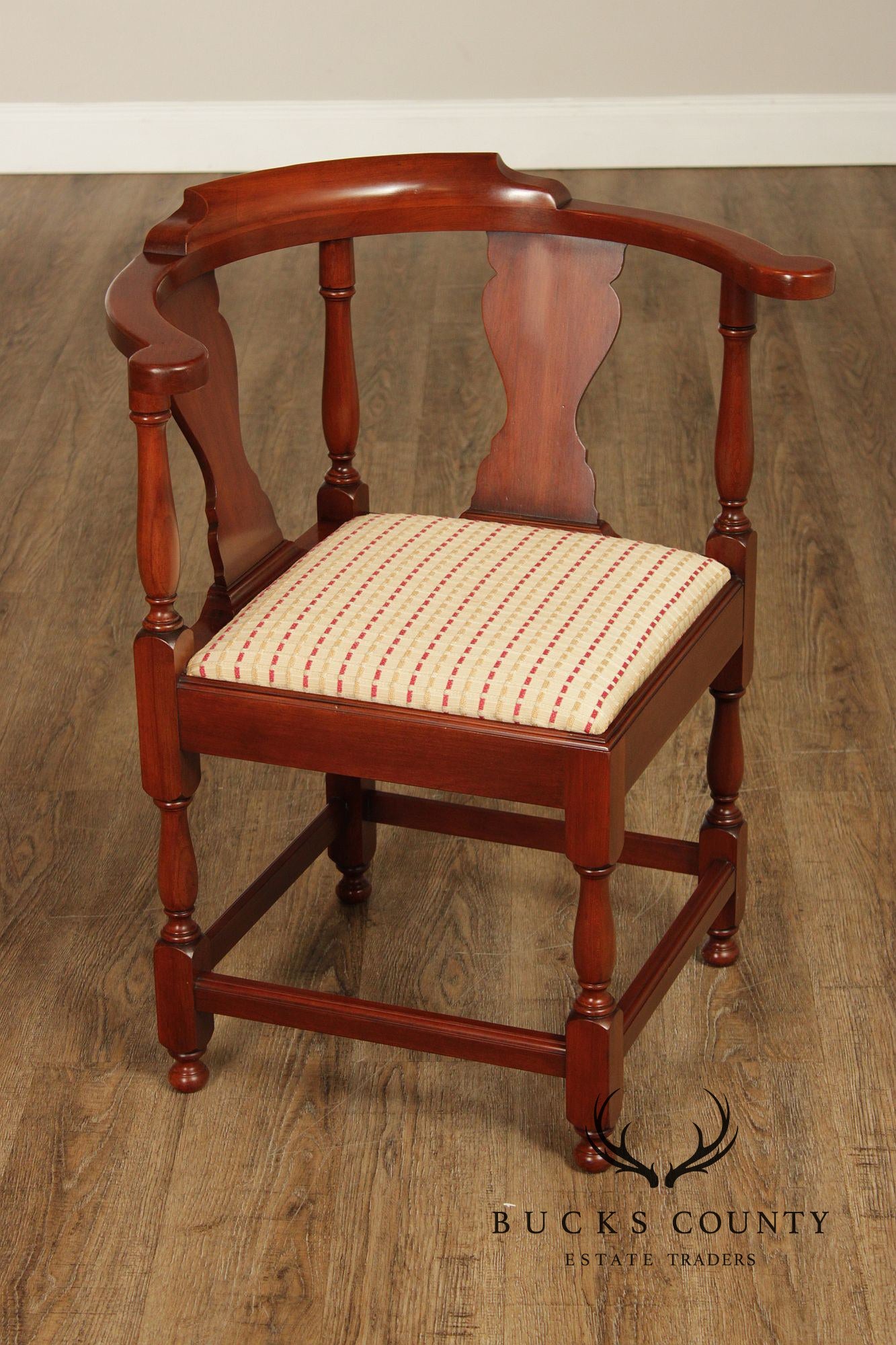 Henkel Harris English Traditional Style Cherry Corner Chair