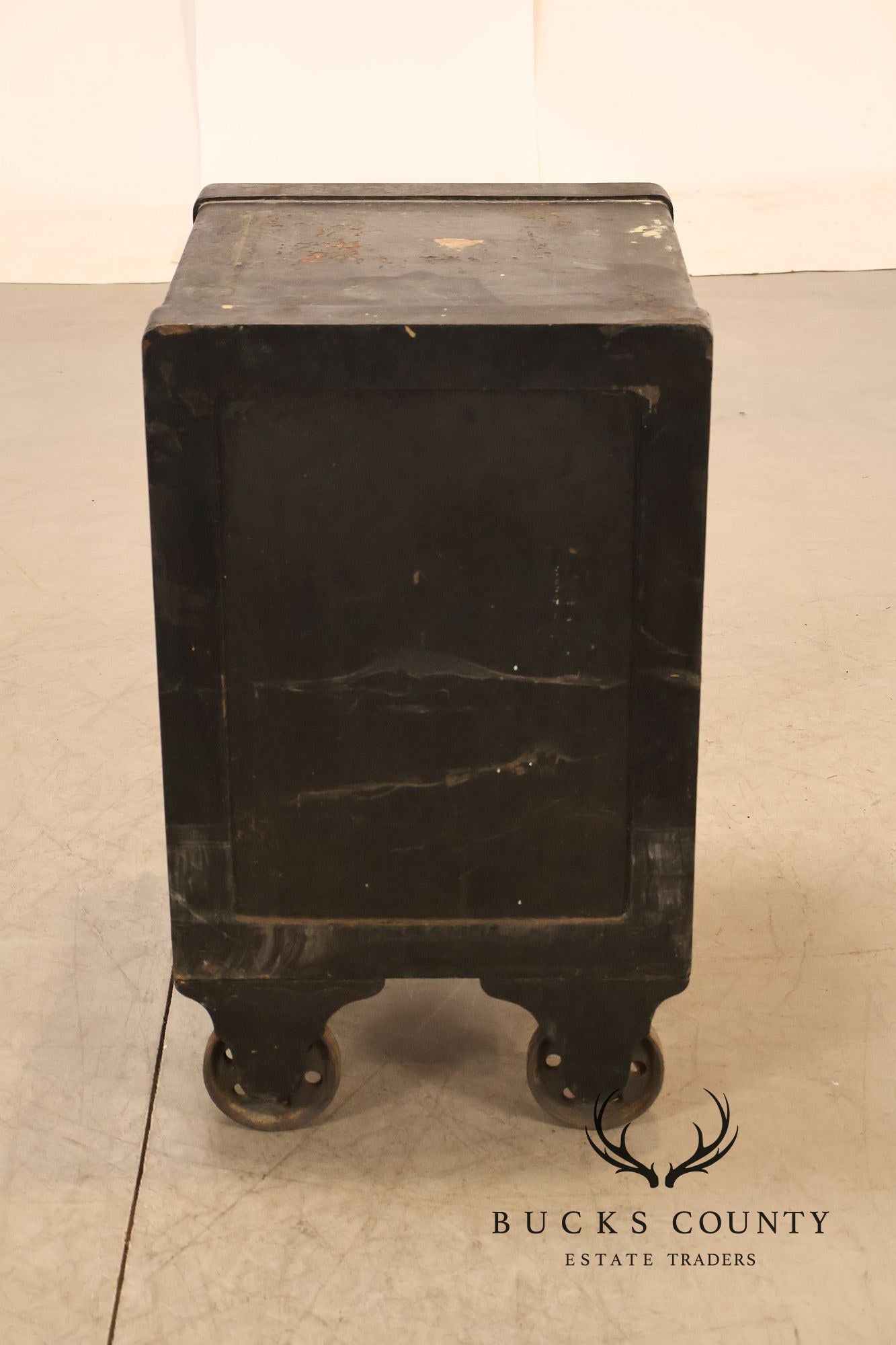 Antique Hall's Safe Company Iron Safe On Casters