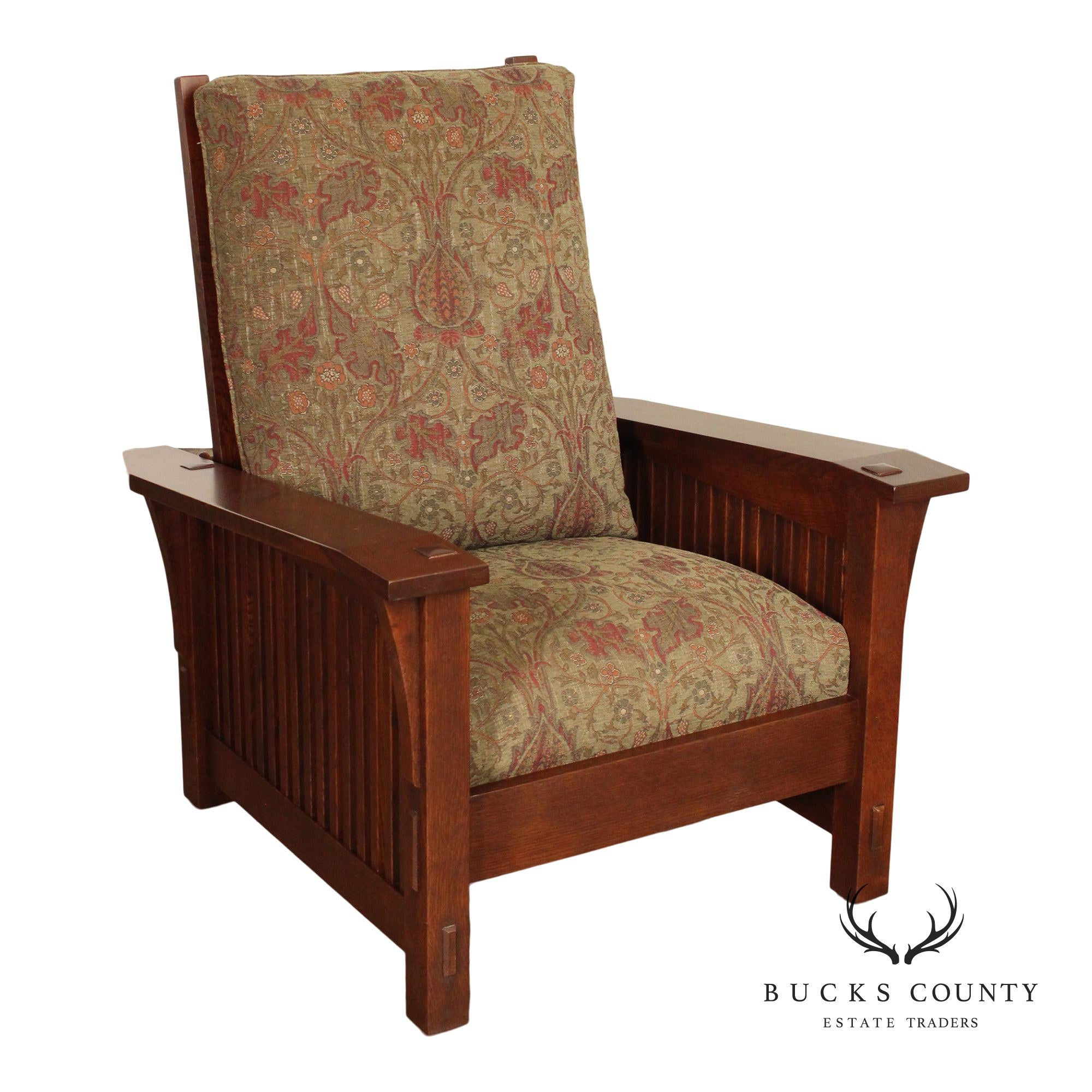 Stickley Mission Collection Oak Spindle Morris Chair