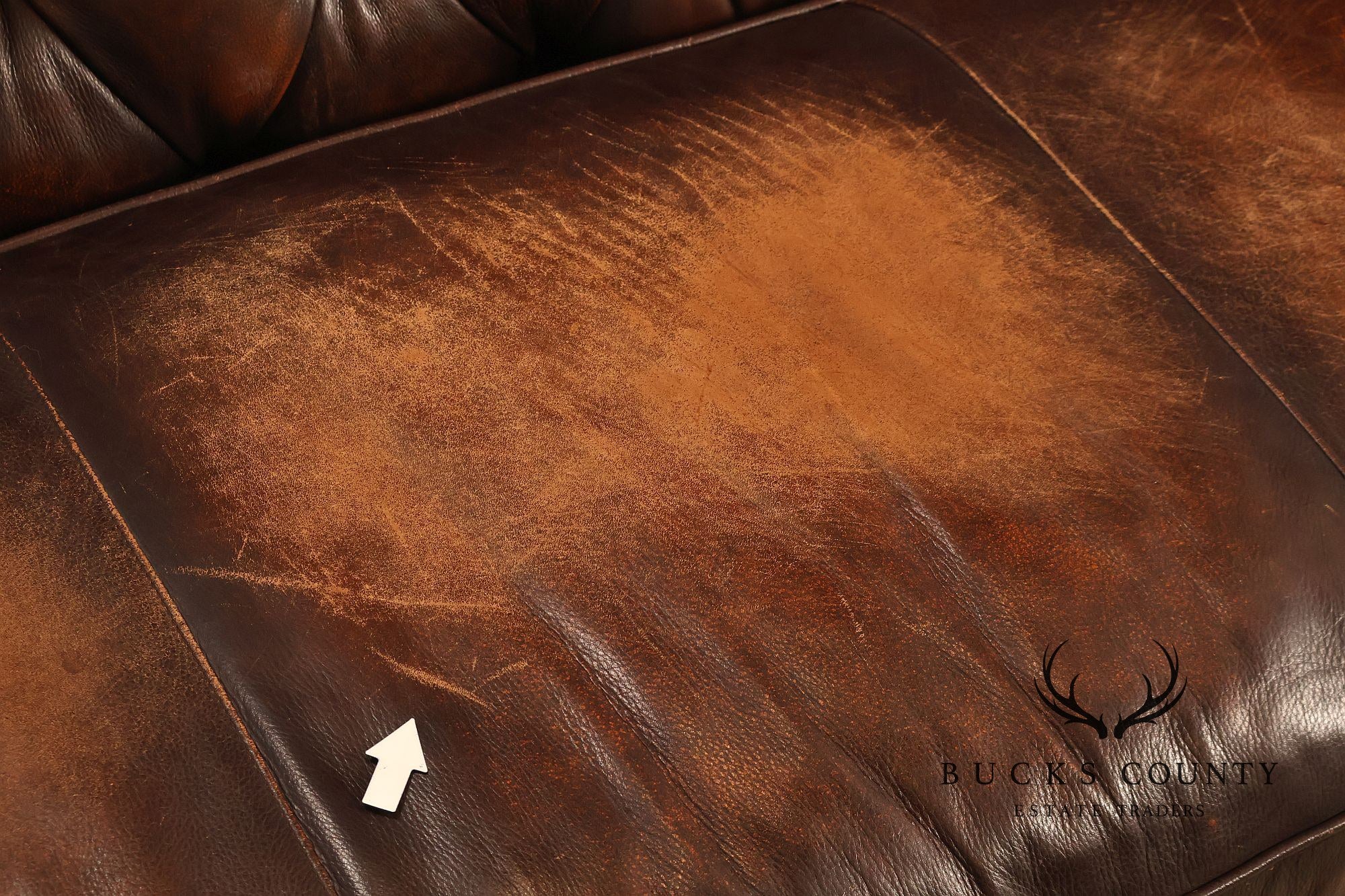 Randall Allen Tufted Leather Chesterfield Sofa