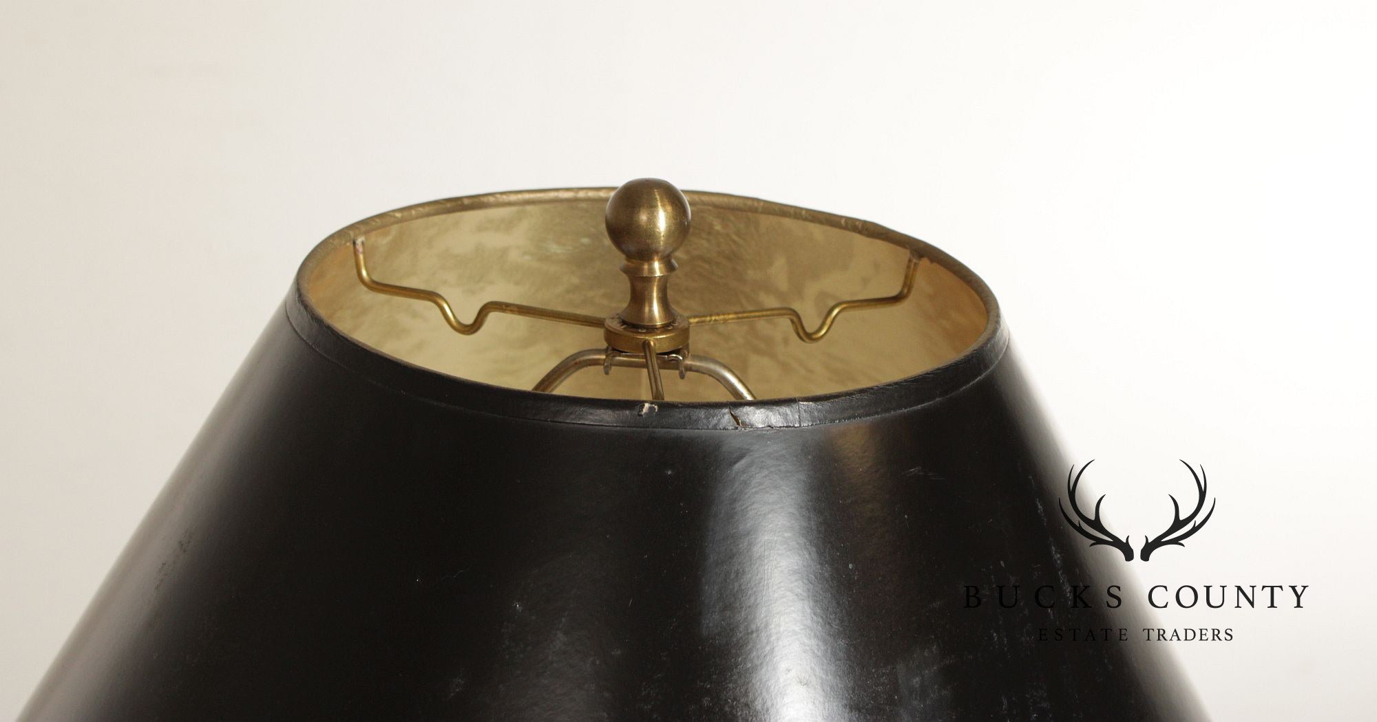 Hollywood Regency Style Hammered Brass Table Lamp