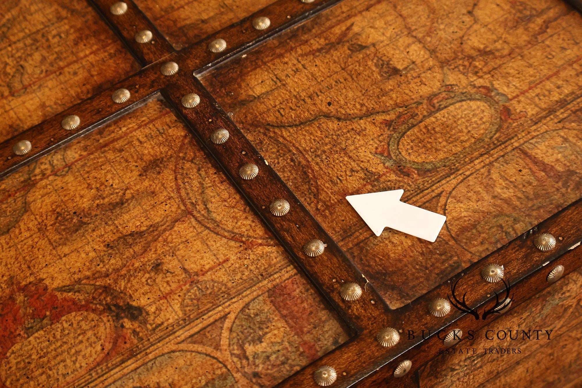Pulaski 'Espaigne' Large Square Old World Map Storage Coffee Table