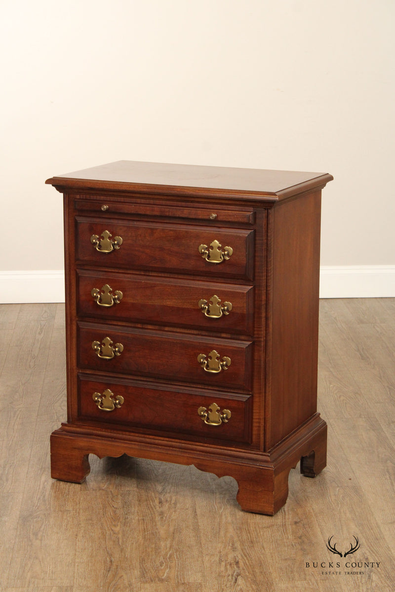 American Drew Chippendale Style Cherry Bedside Chest Nightstand
