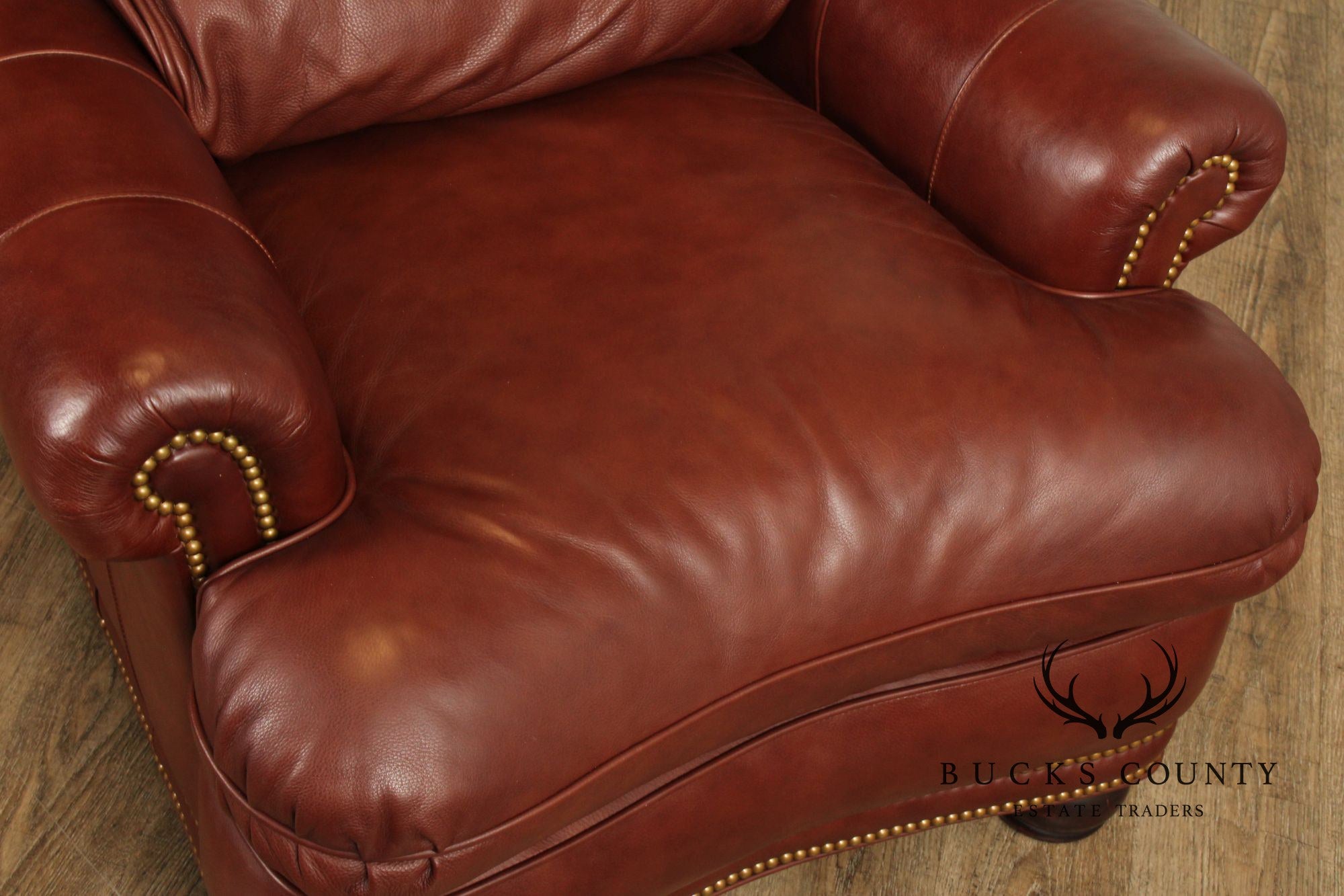 Hancock & Moore 'Austin' Leather Armchair and Ottoman