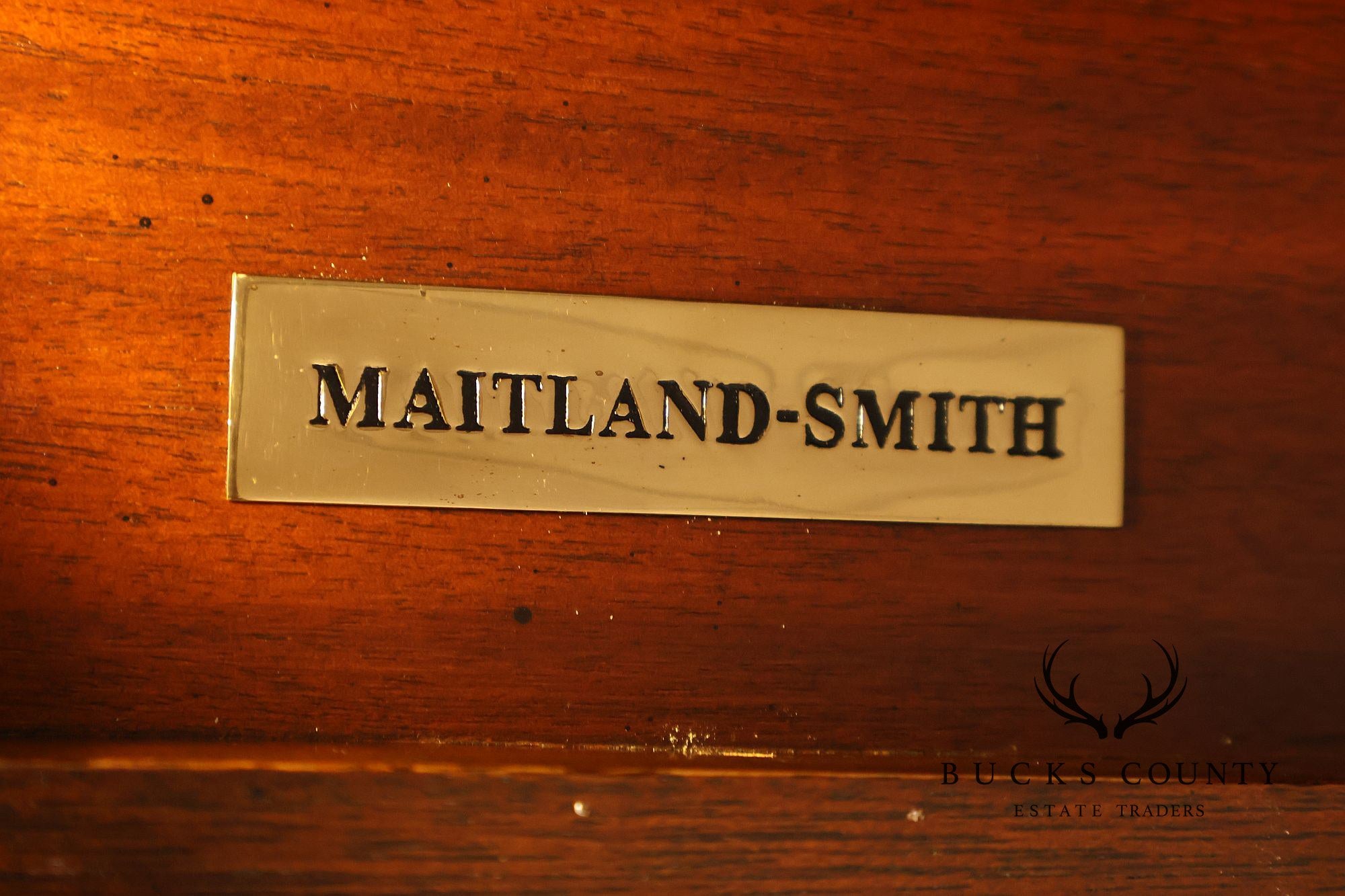 Maitland Smith Regency Style Mahogany Square Leather Top Game Table