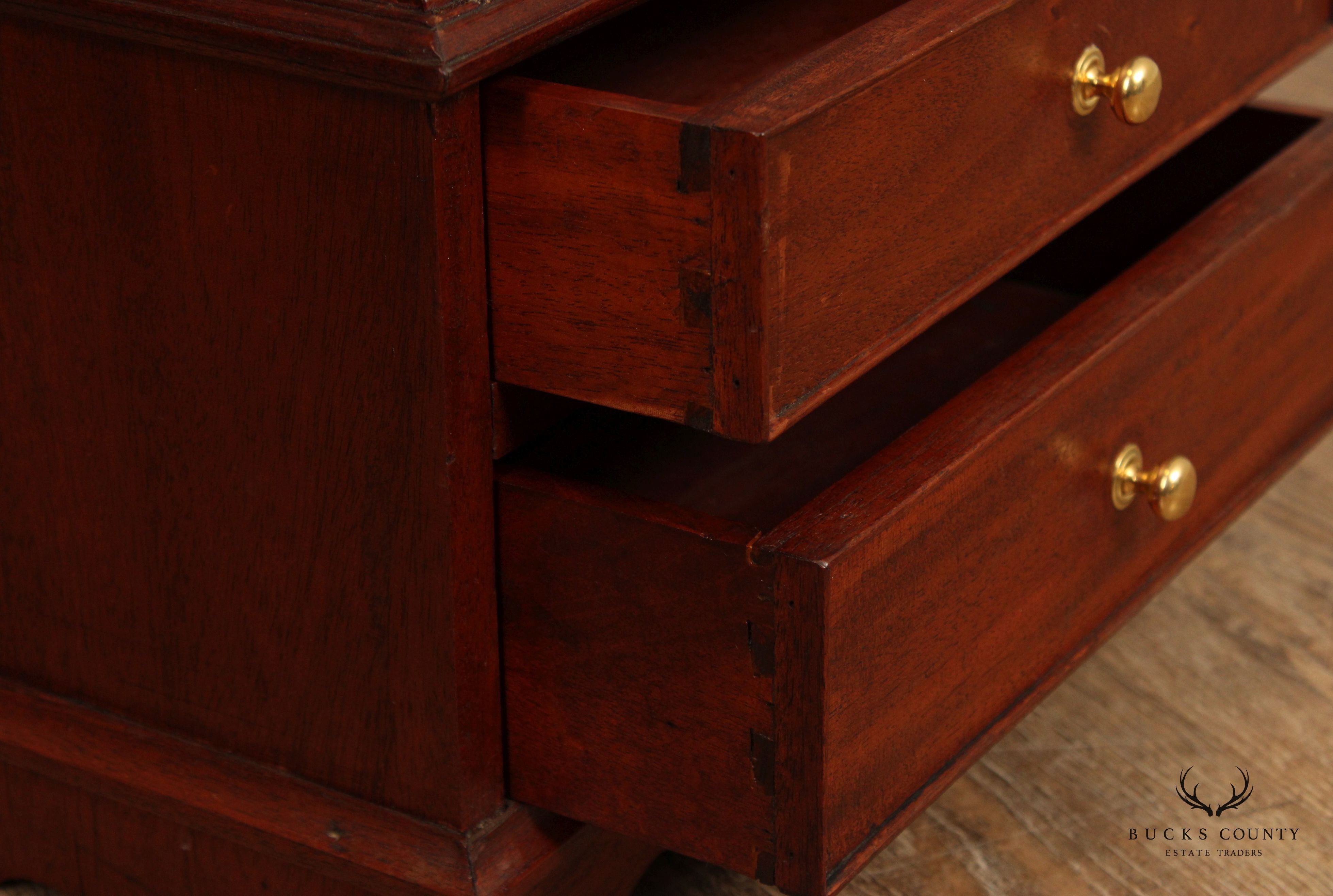 Regency Style Carved Mahogany Narrow Etagere