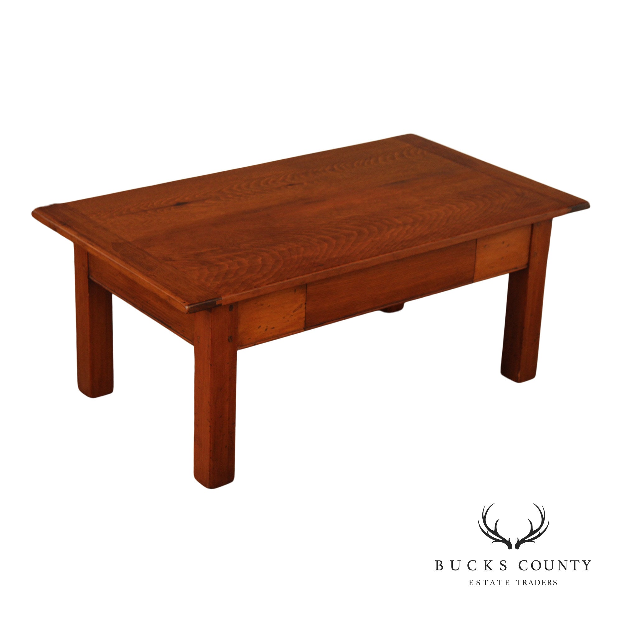 Rustic Mission Style Coffee Table With Drawer