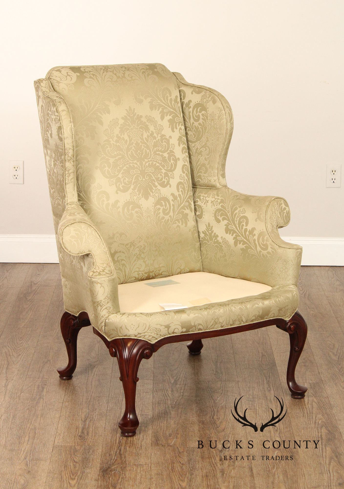 Southwood Queen Anne Style Mahogany Wing Chair