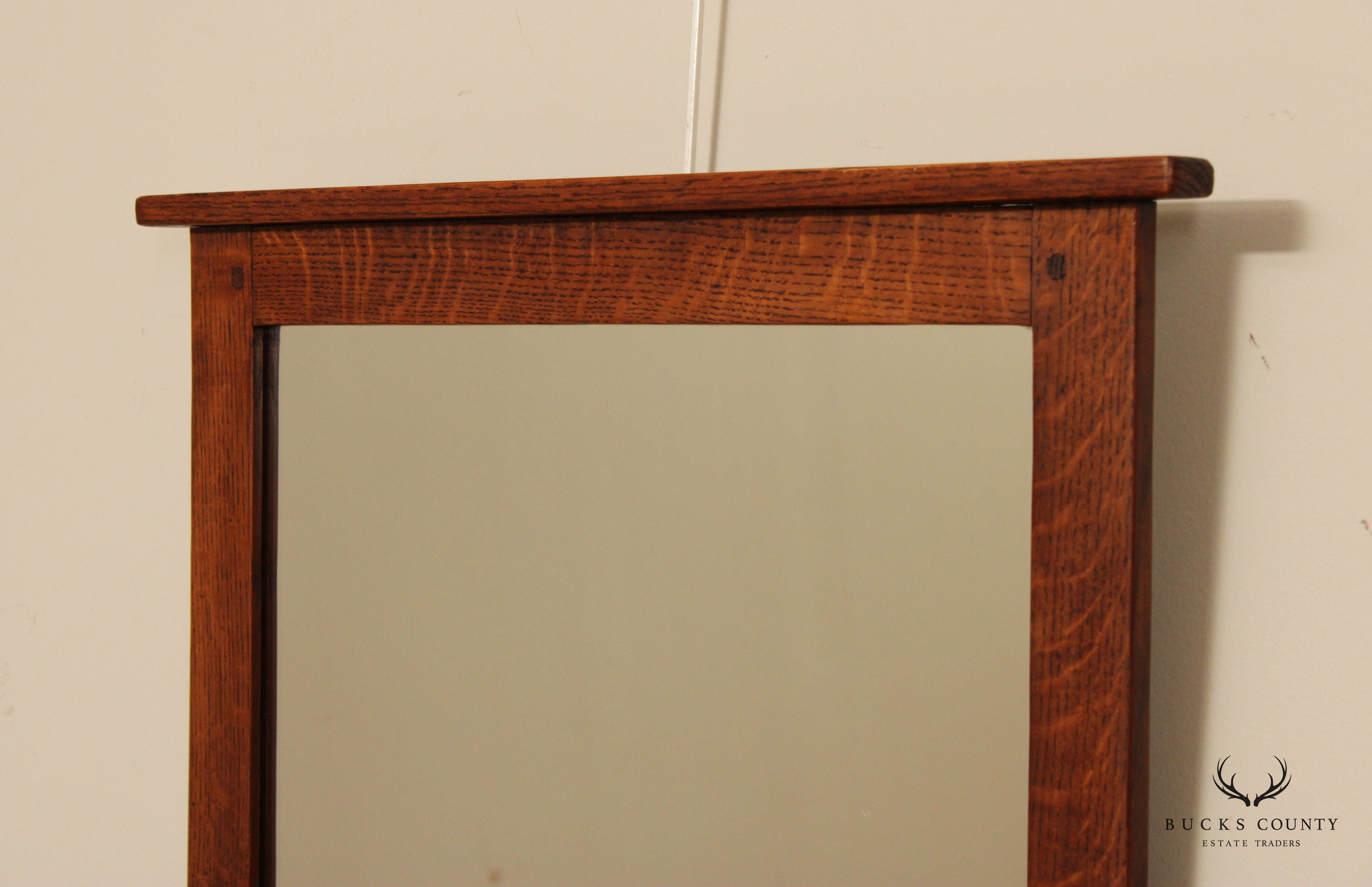 Mission Style Oak Wall Mirror