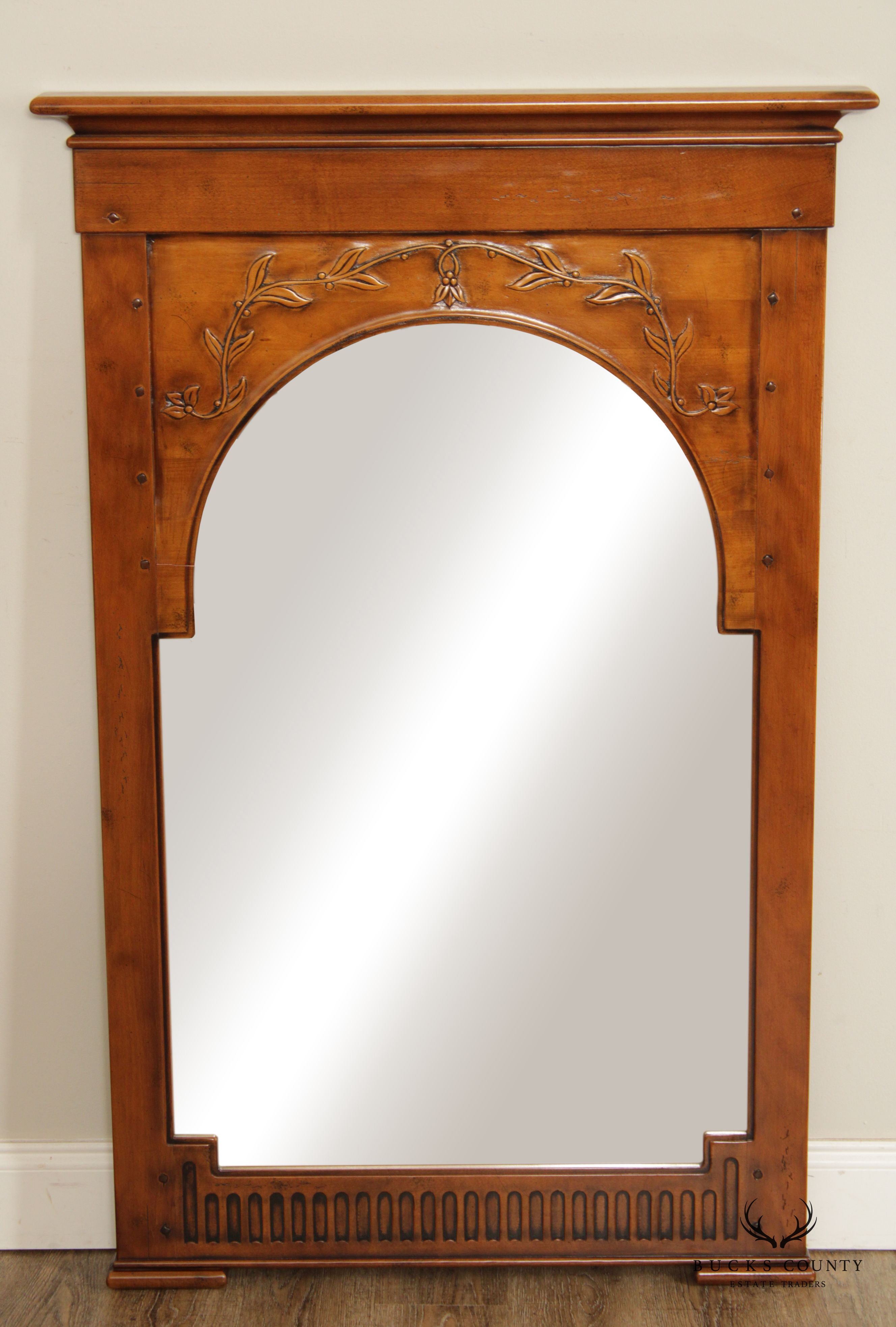 Vintage French Provincial Carved Wall Mirror