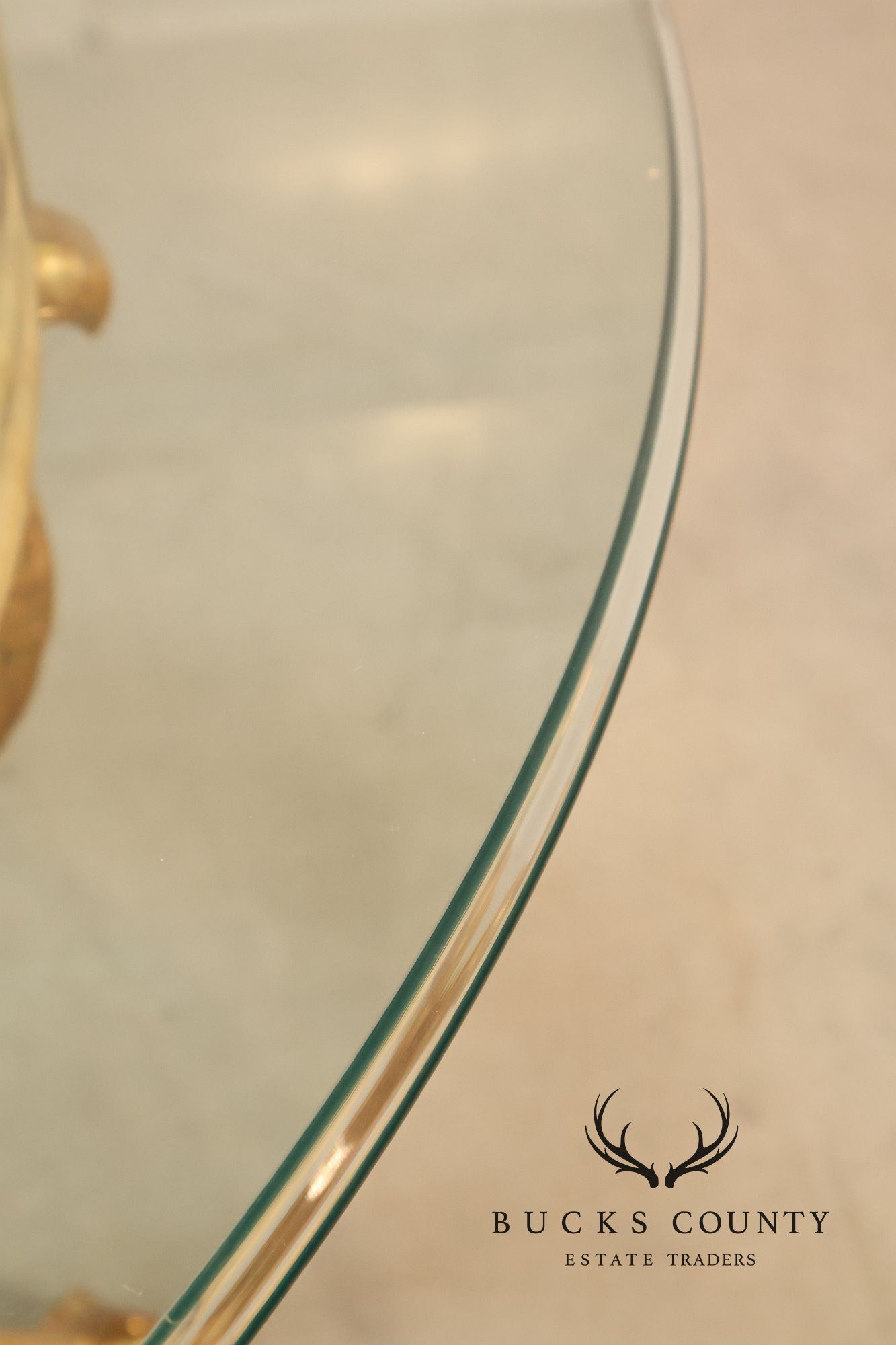 Maitland Smith 48" Round Glass Top Figural Dining Table