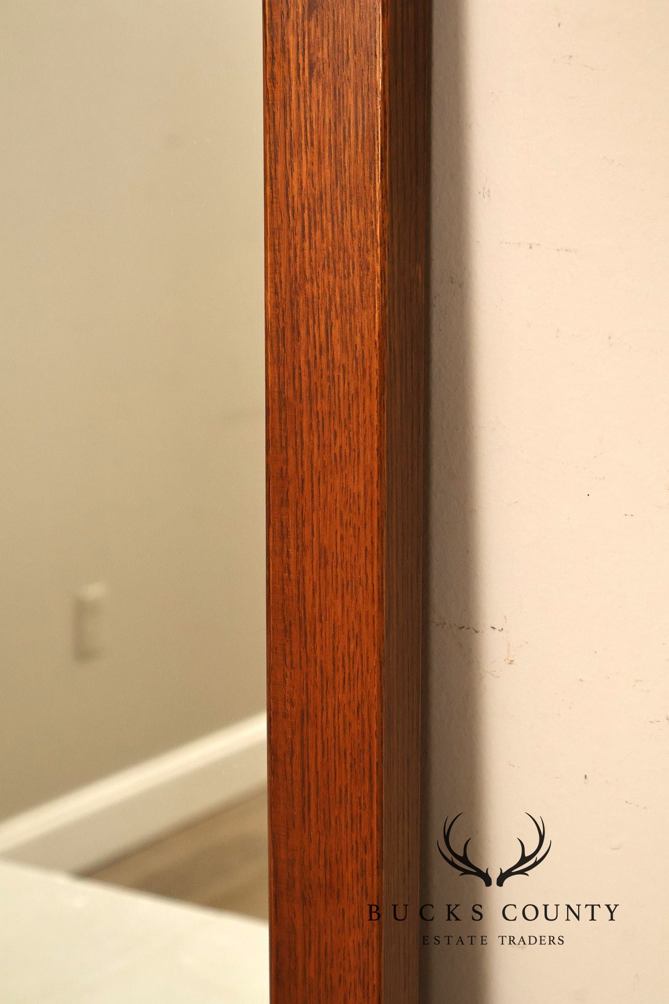 Carolina Mirror Co. Mid Century Modern Walnut Frame Mirror