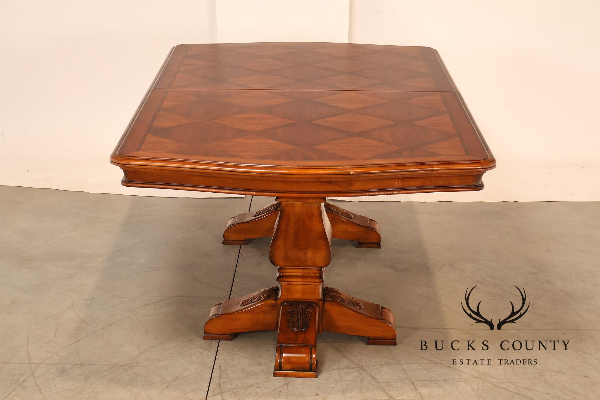 Ethan Allen Tuscany Verona Double Pedestal Extendable Dining Table