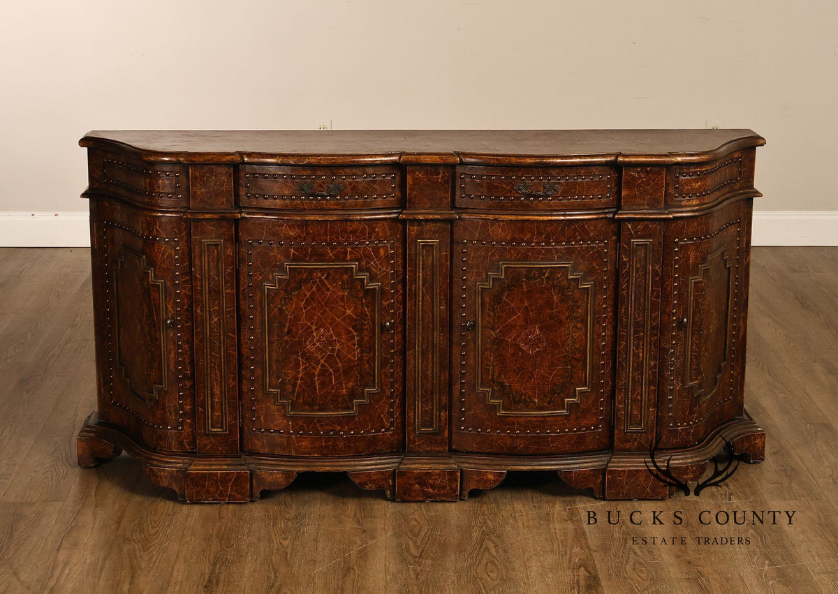 Spanish Colonial Style Faux Leather Sideboard