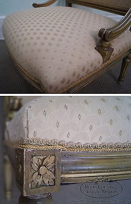 Quality Pair of French Louis XV Style Painted Slipper Chairs