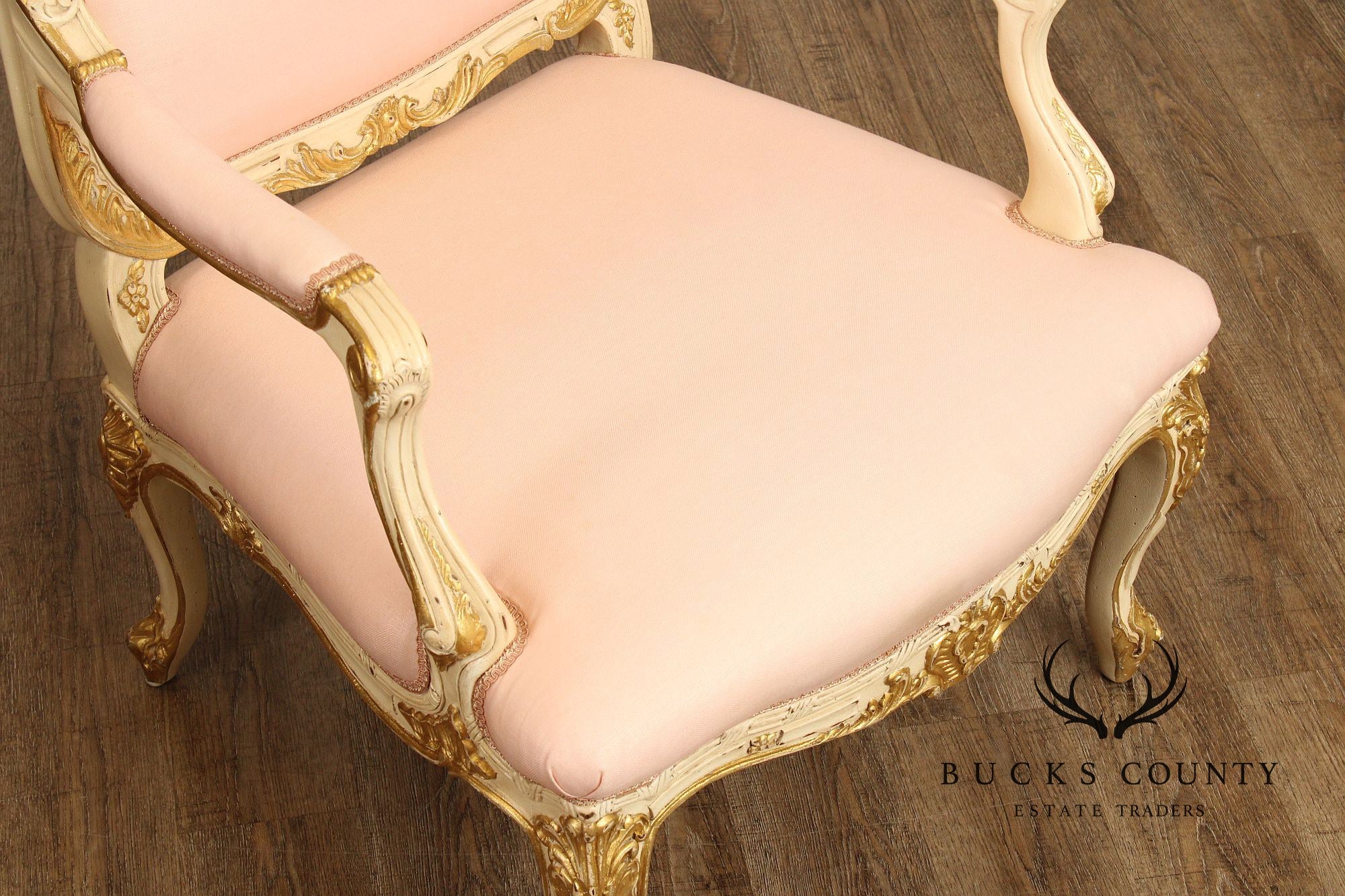 Ralph Lauren Venetian Style Partial Gilt Armchair