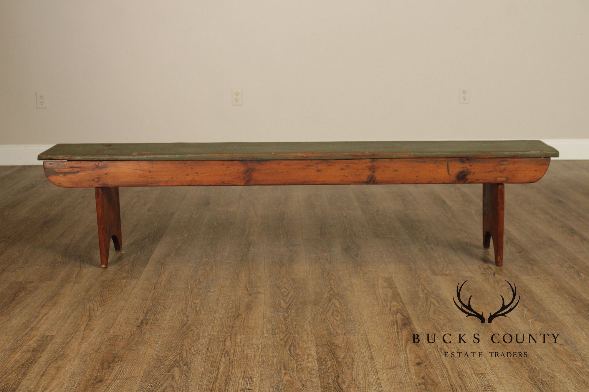 Antique Primitive Pine Bench