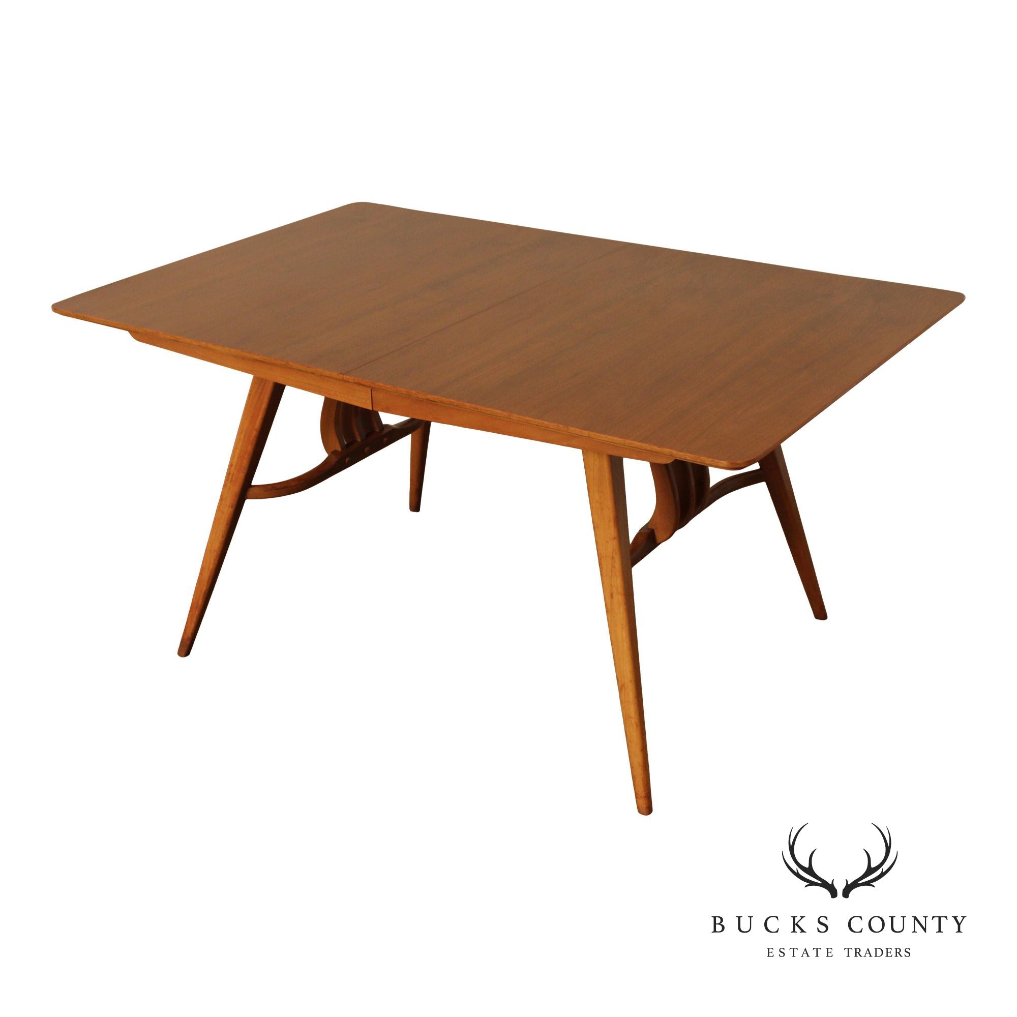 Blowing Rock Mid Century Modern Expandable Walnut Dining Table