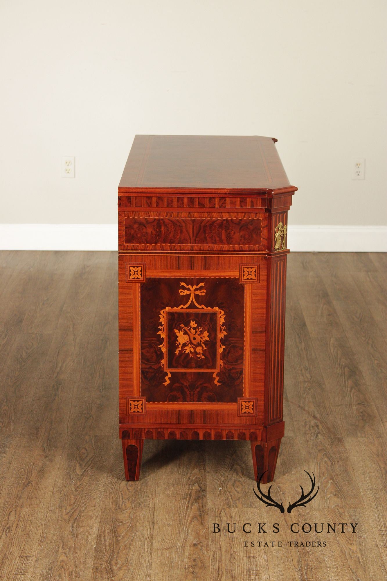 Italian Neoclassical Style Marquetry Inlaid Server