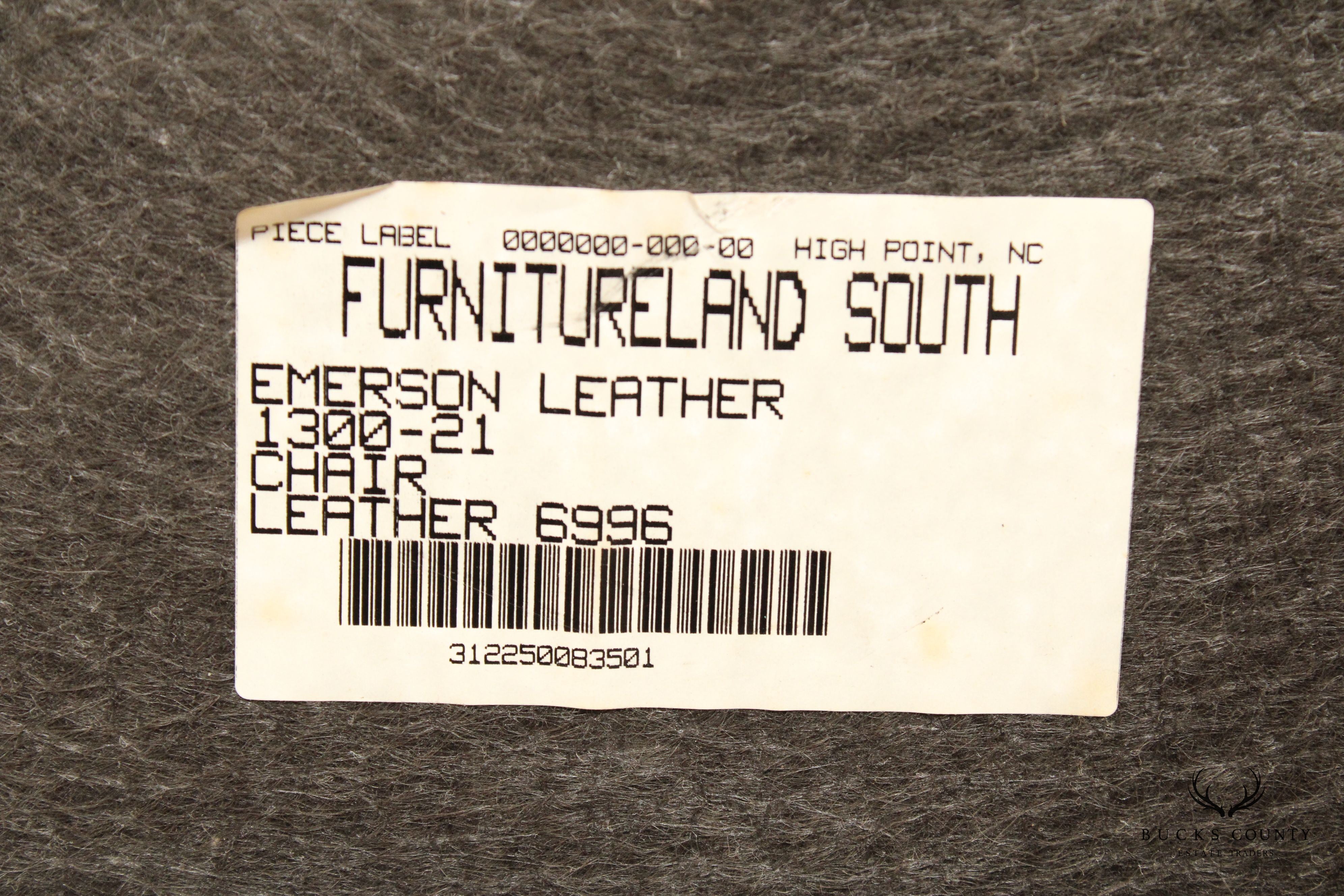 Queen Anne Style Tufted Leather Wing Chair