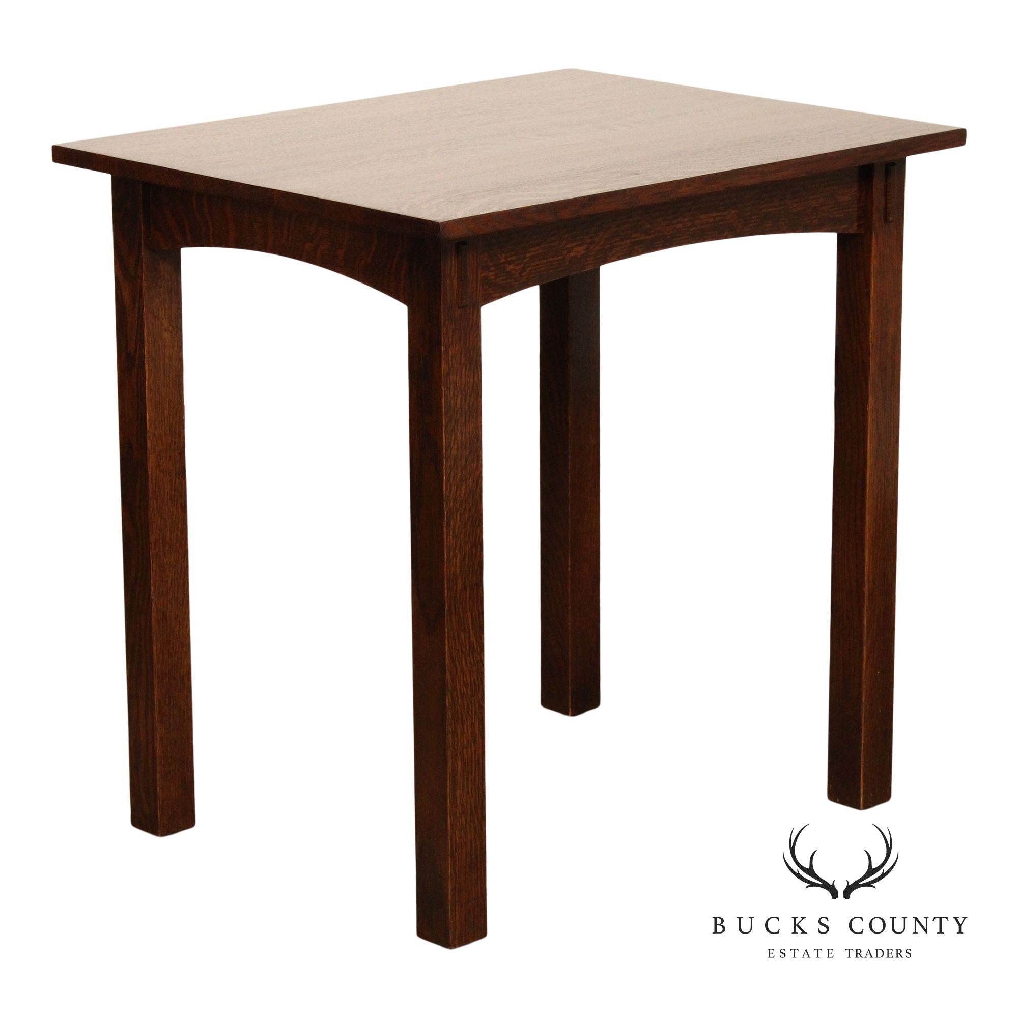 Stickley Mission Style Oak Side Or Writing Table